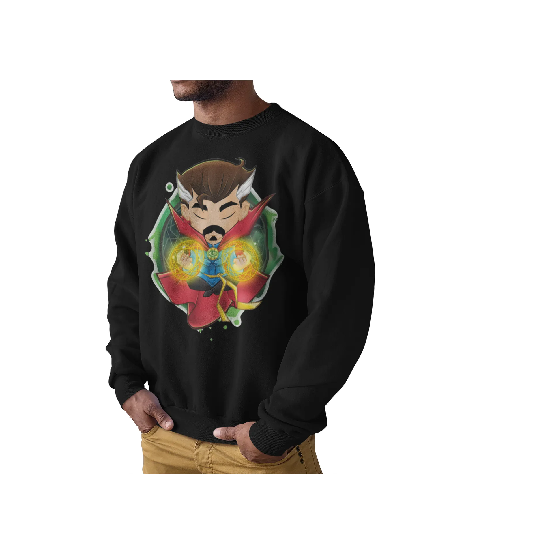 BIGTIME Marvel Avengers Marvel Dr. Strange Sweatshirt Herren schwarz Front #farbe_schwarz