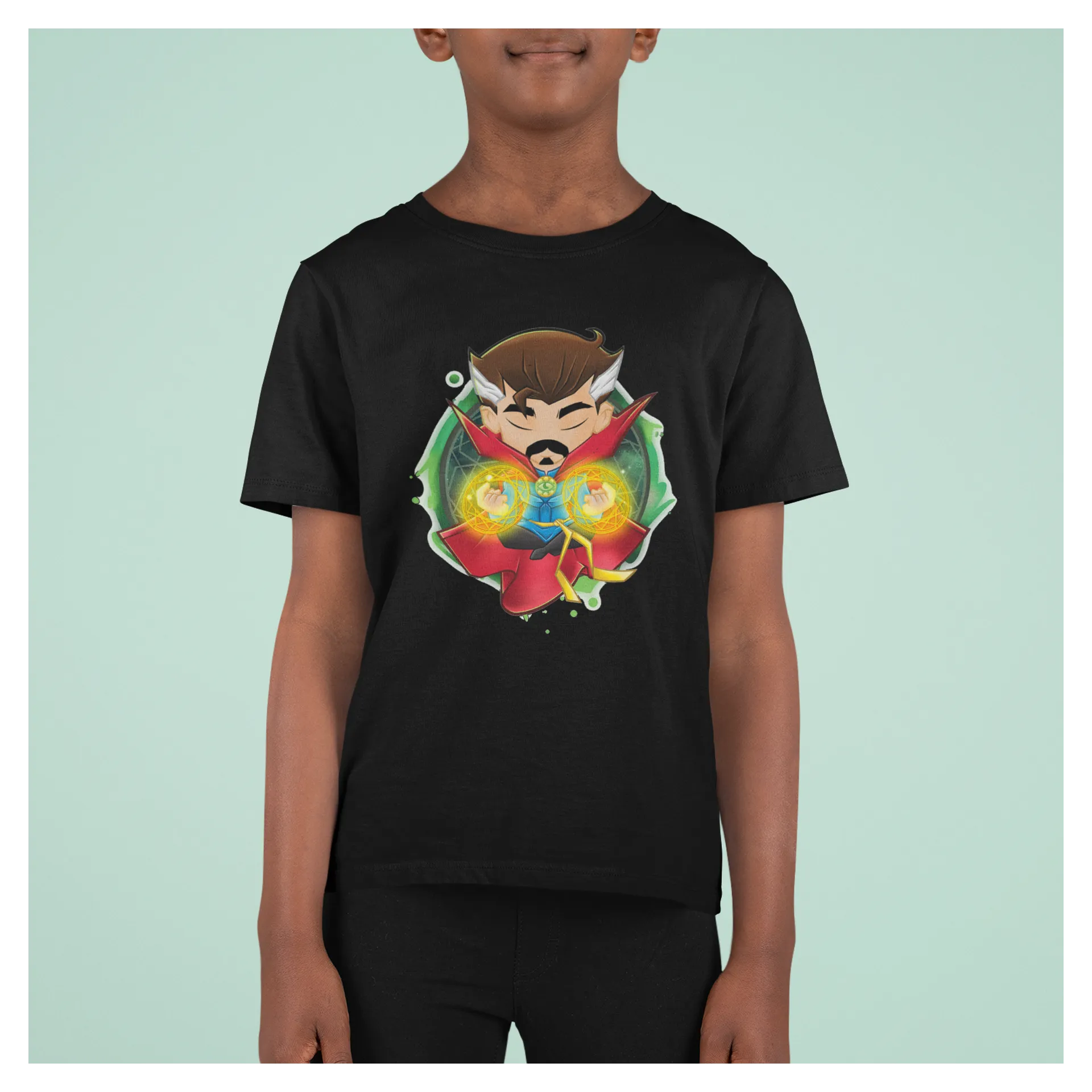 BIGTIME Marvel Avengers Marvel Dr. Strange T-Shirt Kinder schwarz Front #farbe_schwarz