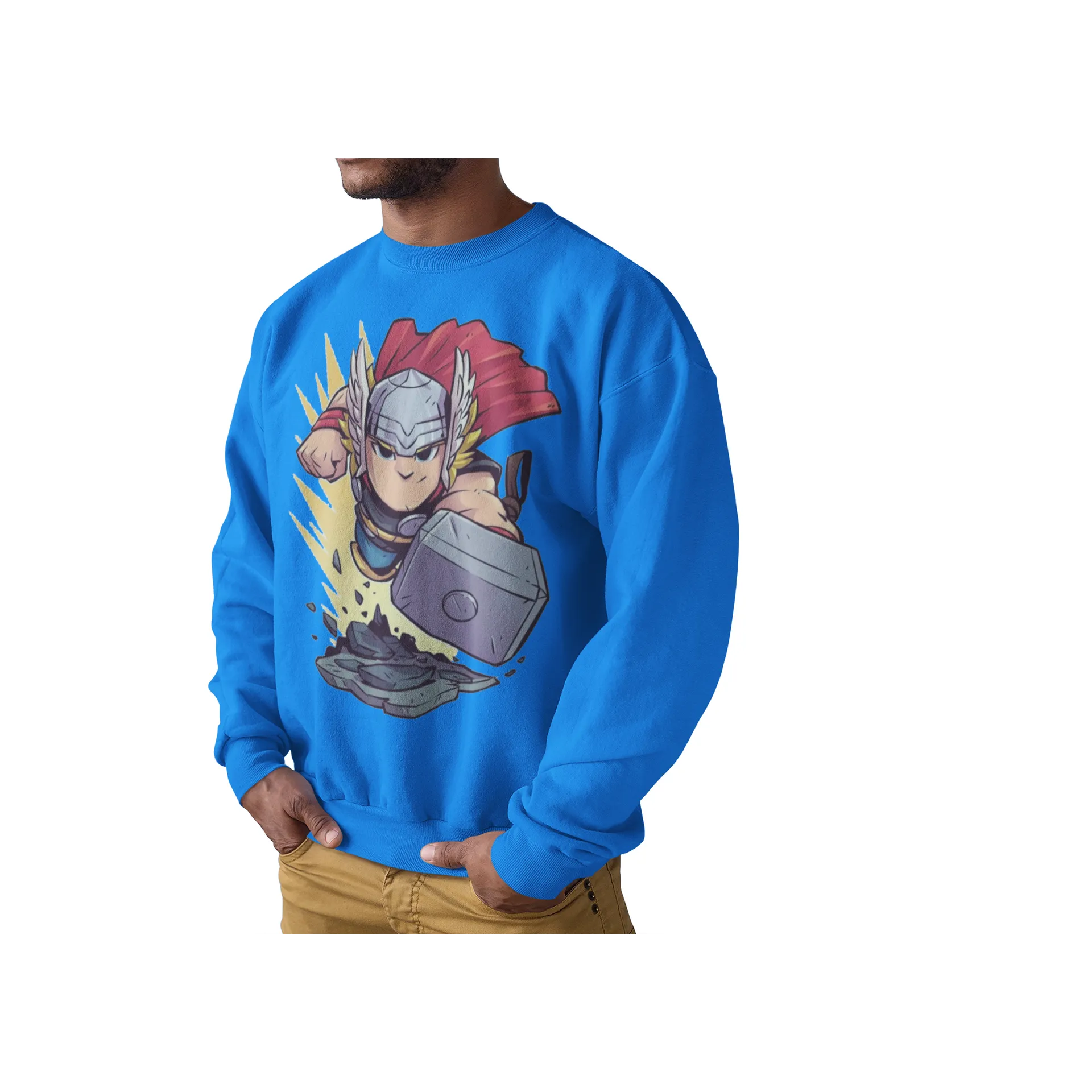BIGTIME Marvel Avengers Marvel THOR Sweatshirt Herren royalblau Front #farbe_royalblau