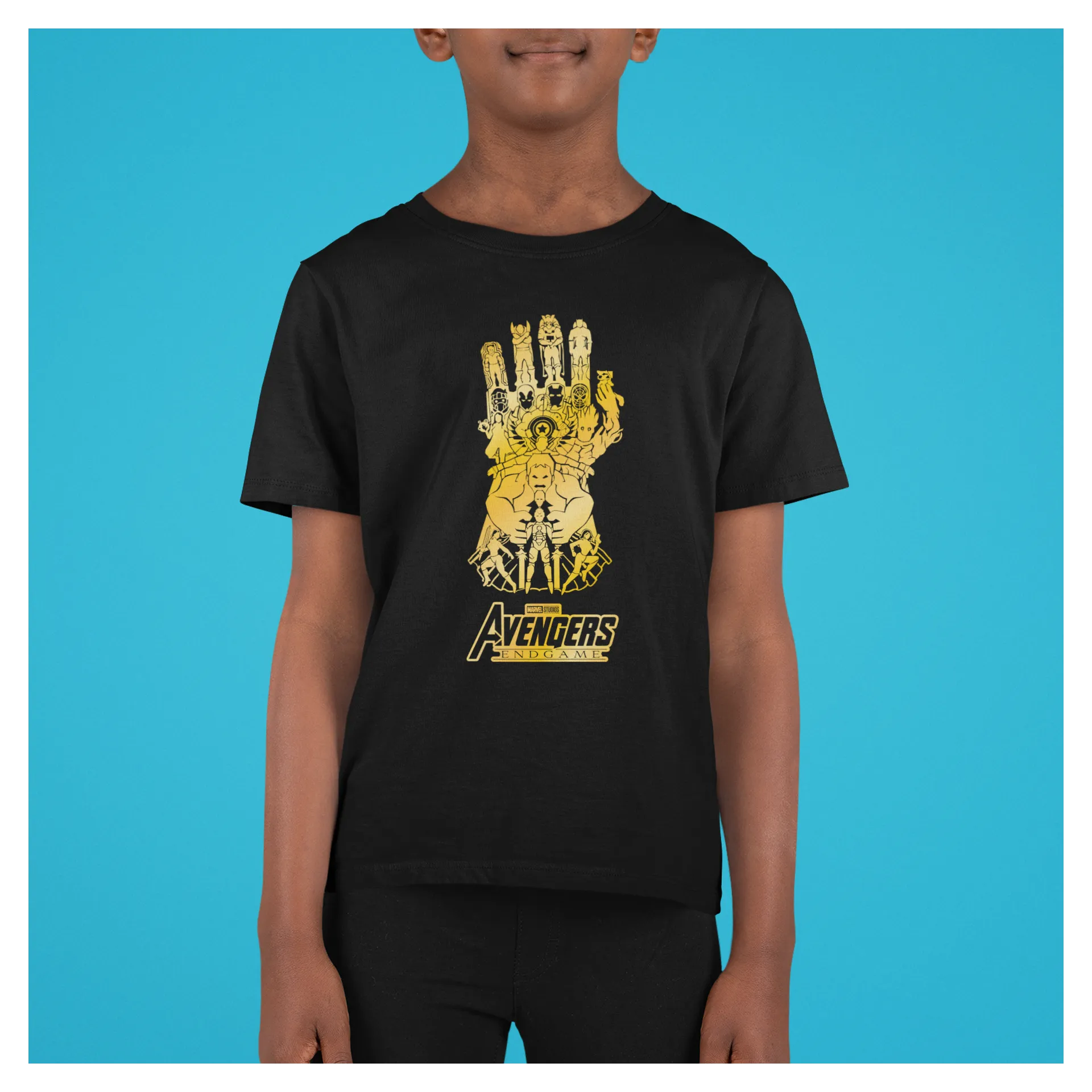 BIGTIME Marvel Avengers Thanos Avengers Endgame T-Shirt Kinder schwarz Front #farbe_schwarz