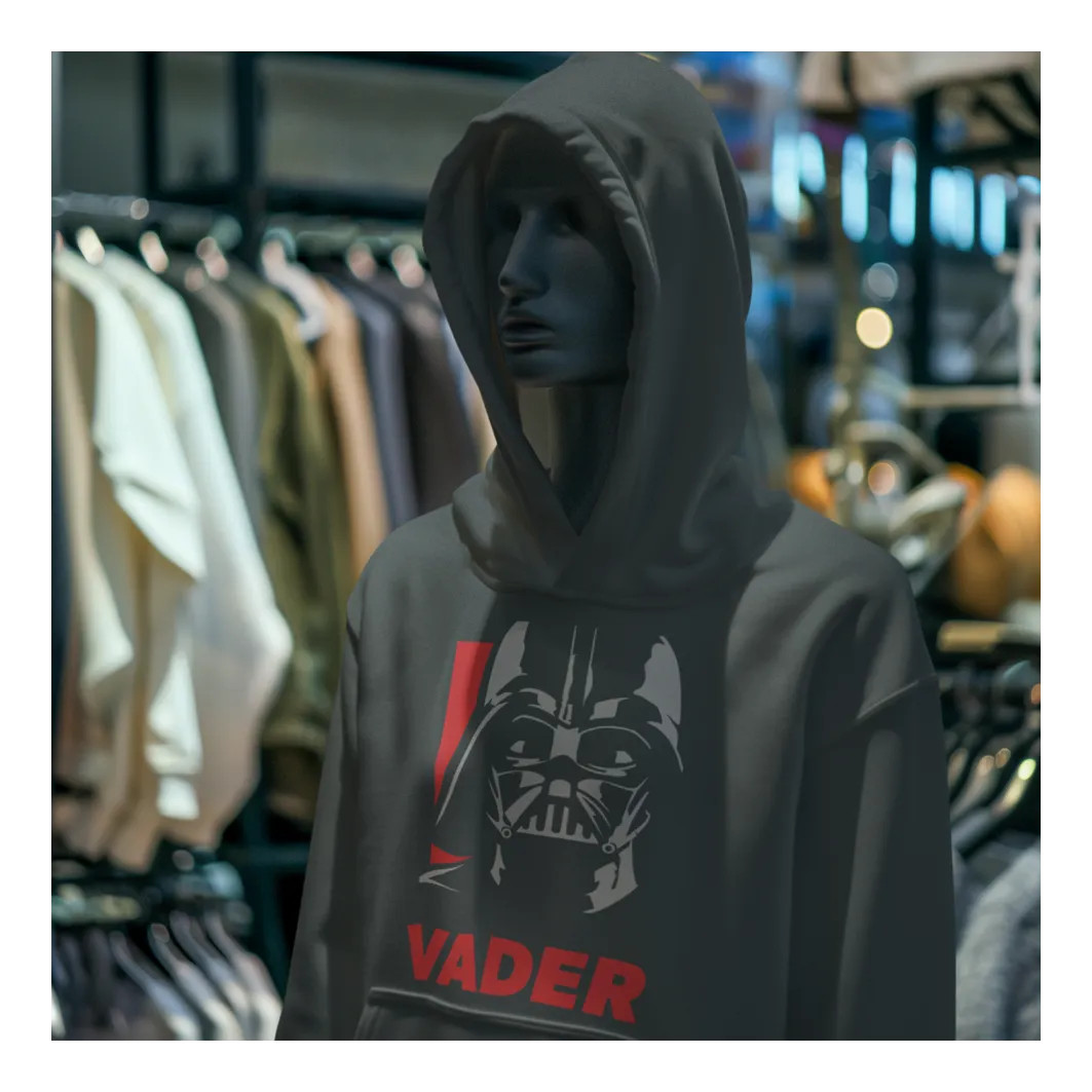 BIGTIME May the 4th Darth Vader - 1 Hoodie Unisex Dunkelgrau Front #farbe_dunkelgrau