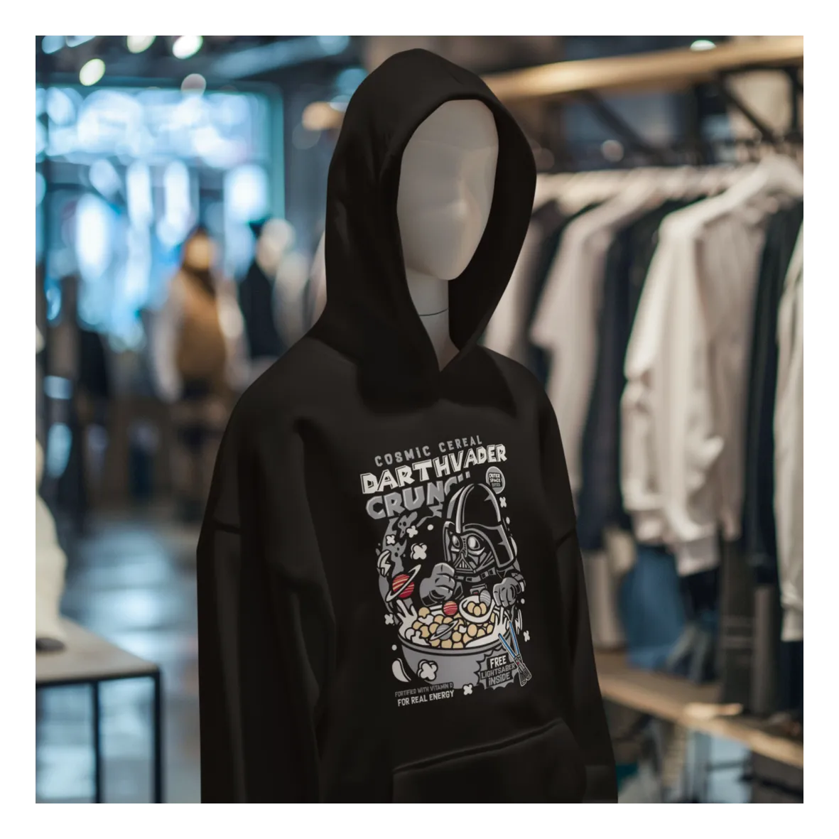 BIGTIME May the 4th Darth Vader Crunch Cereal Hoodie Kinder Schwarz Front #farbe_schwarz