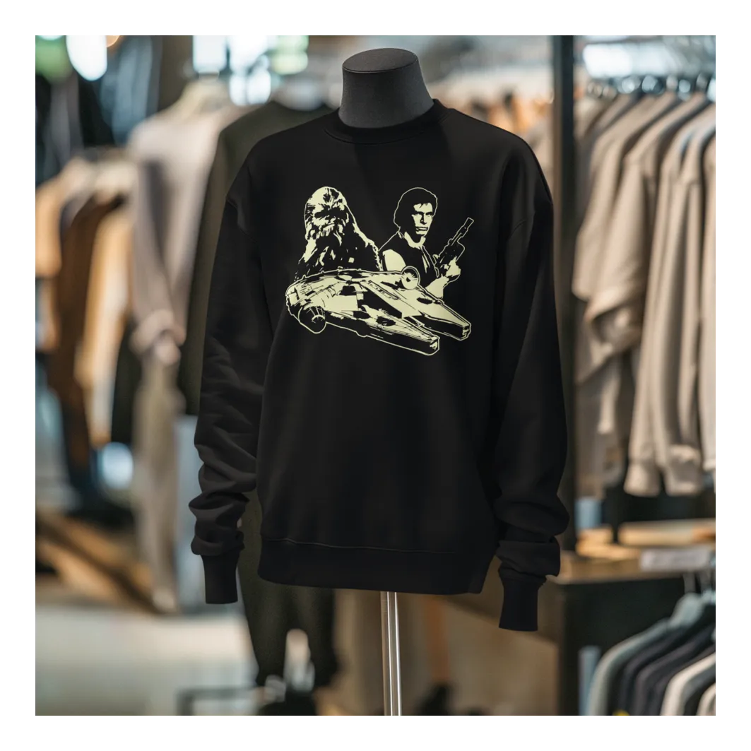 BIGTIME May the 4th Han Solo Sweatshirt Kinder Schwarz Front