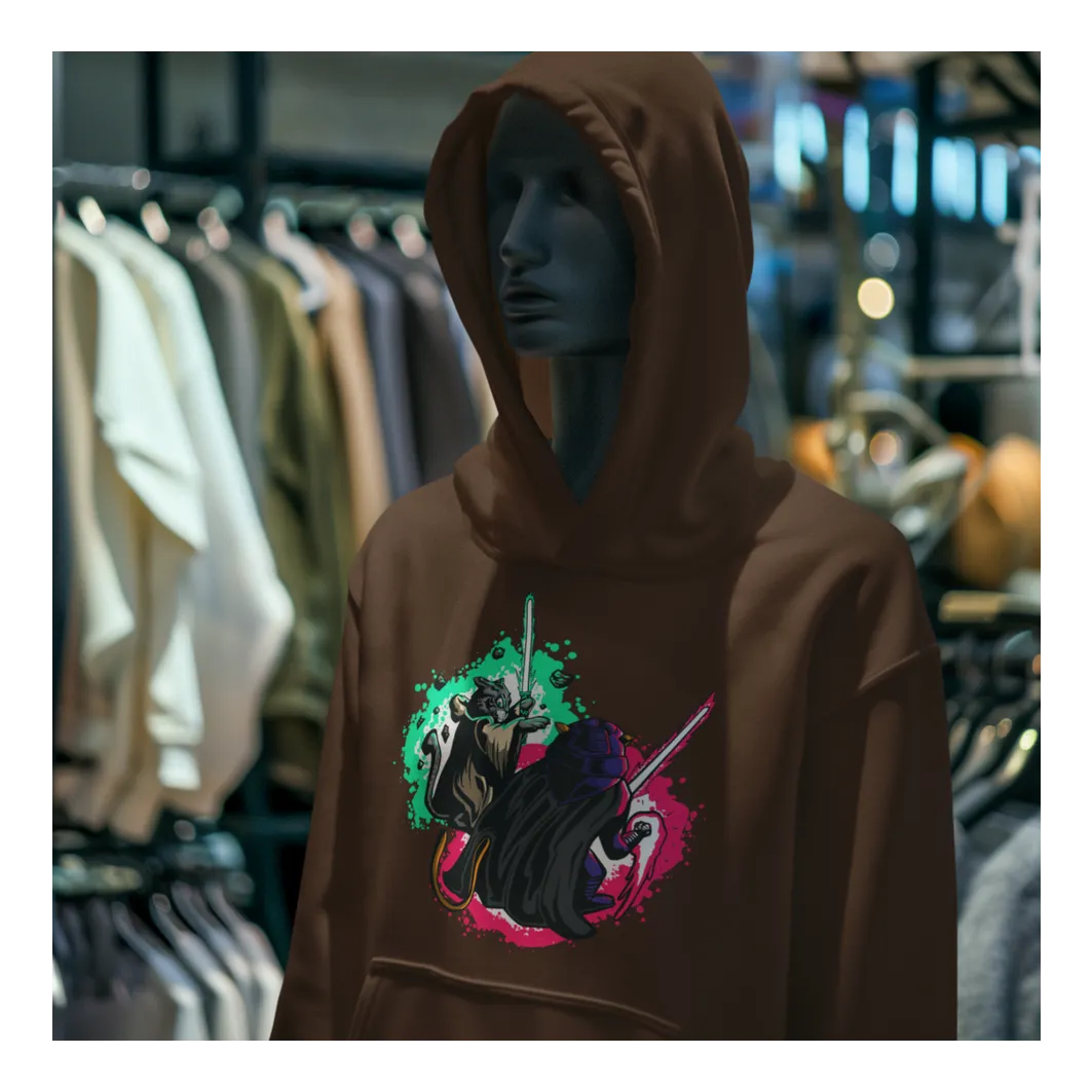 BIGTIME May the 4th Jedi Cats Hoodie Unisex Braun Front #farbe_braun