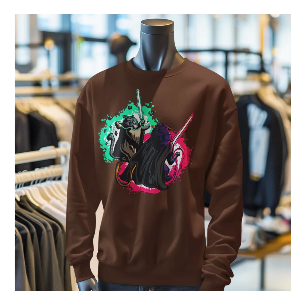 BIGTIME May the 4th Jedi Cats Sweatshirt Kinder Braun Front