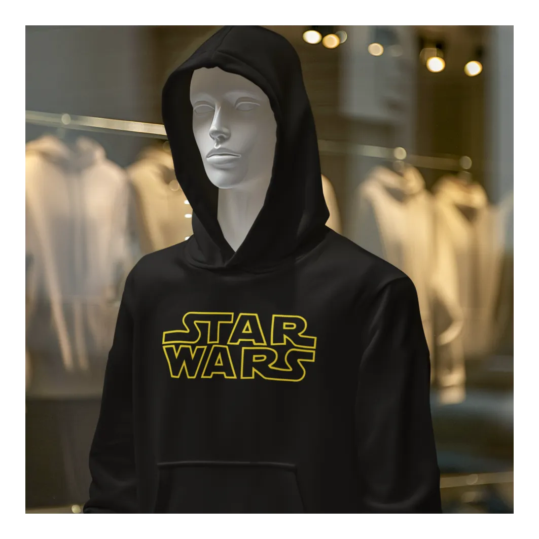 BIGTIME May the 4th Star Wars Title - 2 Hoodie Kinder Schwarz Front #farbe_schwarz