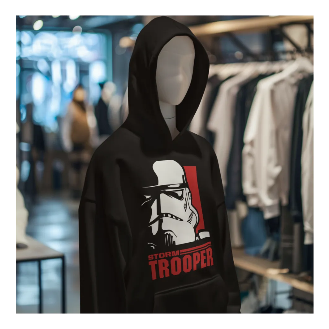 BIGTIME May the 4th Stormtrooper - 1 Hoodie Kinder Schwarz Front #farbe_schwarz