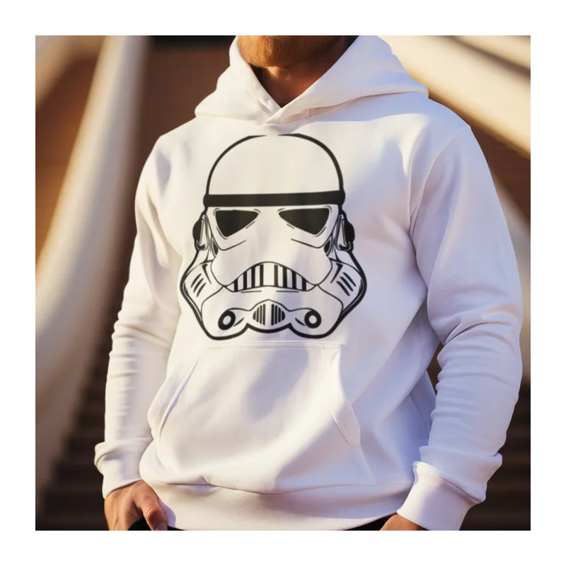 BIGTIME May the 4th Stormtrooper - 3 Hoodie Unisex Weiß Front #farbe_weiss