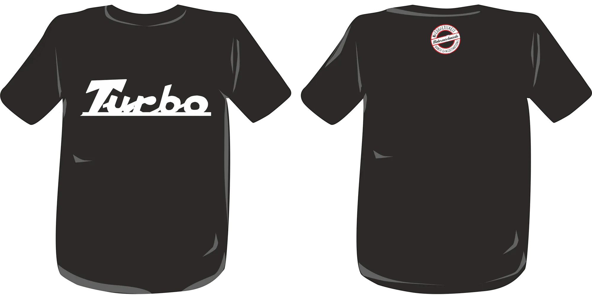 BIGTIME Motorenschmiede TURBO T-Shirt schwarz Ansicht