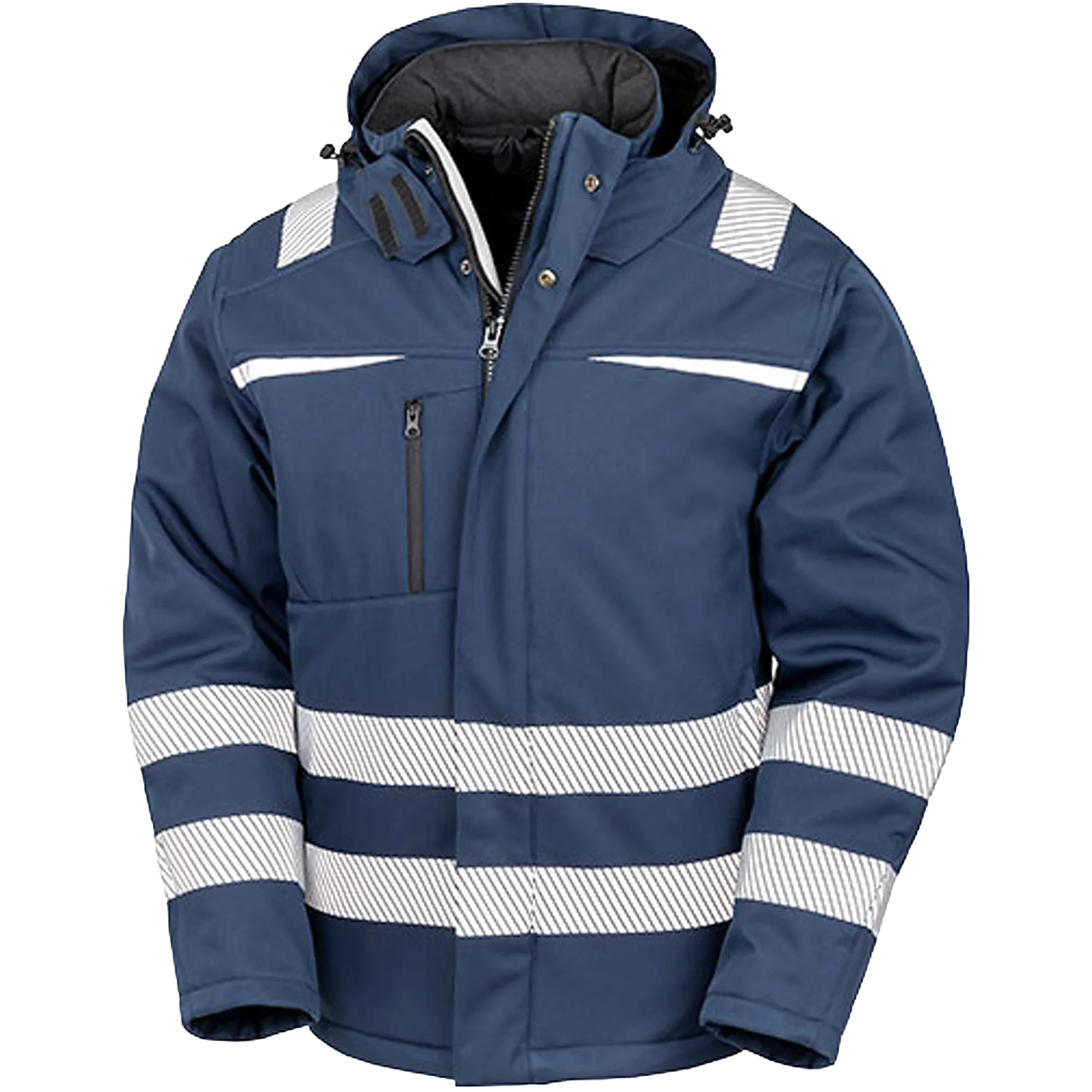 Result SafeGuard Dynamic Softshell Coat Herren Navy Front