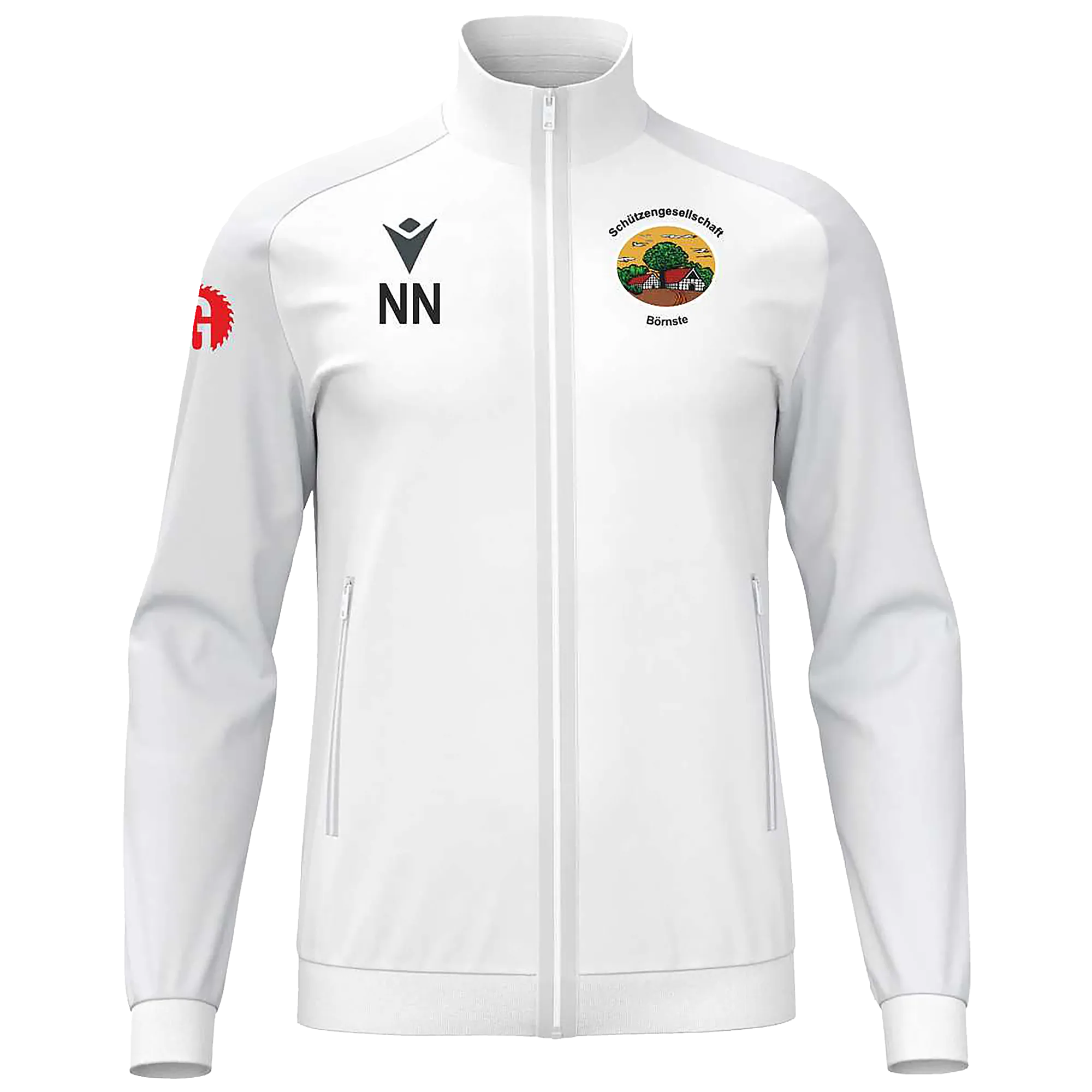 Macron Schützen Börnste | Macron Trainingsjacke Anubis weiß Unisex Front