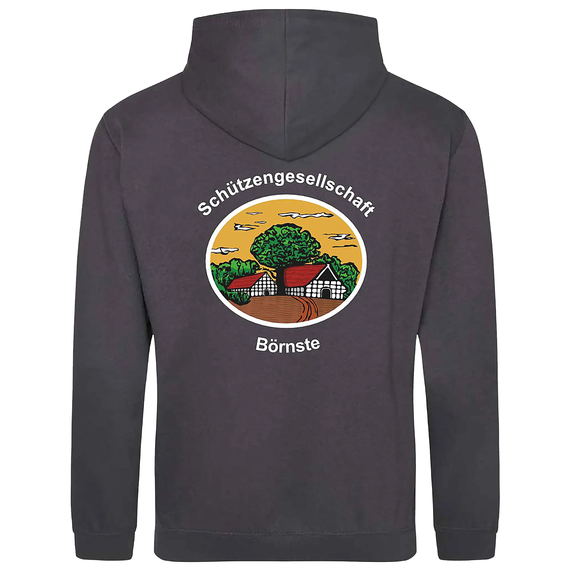BIGTIME Schützen Börnste | Hoodie Herren grau Front #farbe_grau