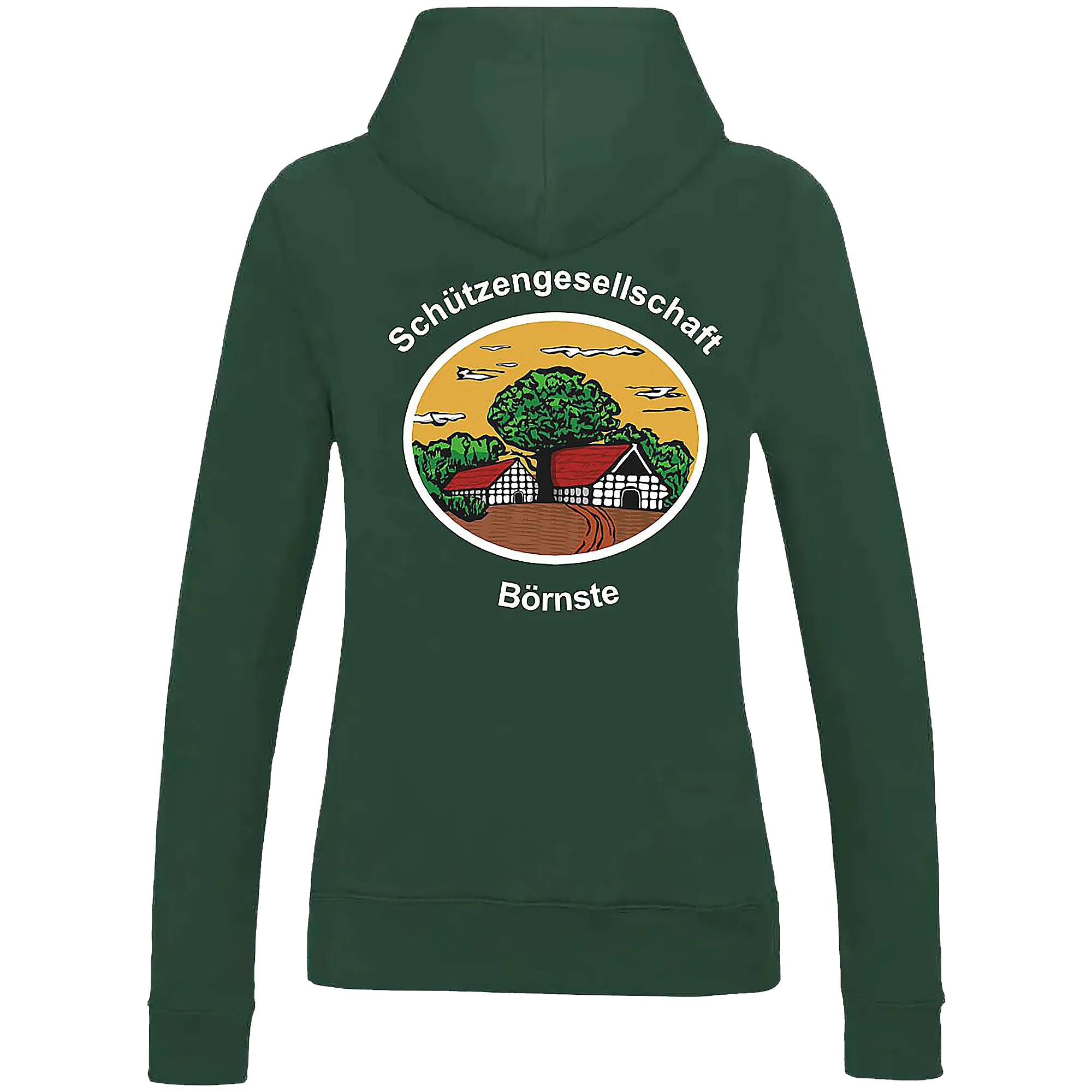 BIGTIME Schützen Börnste | Hoodie Damen gruen Rücken