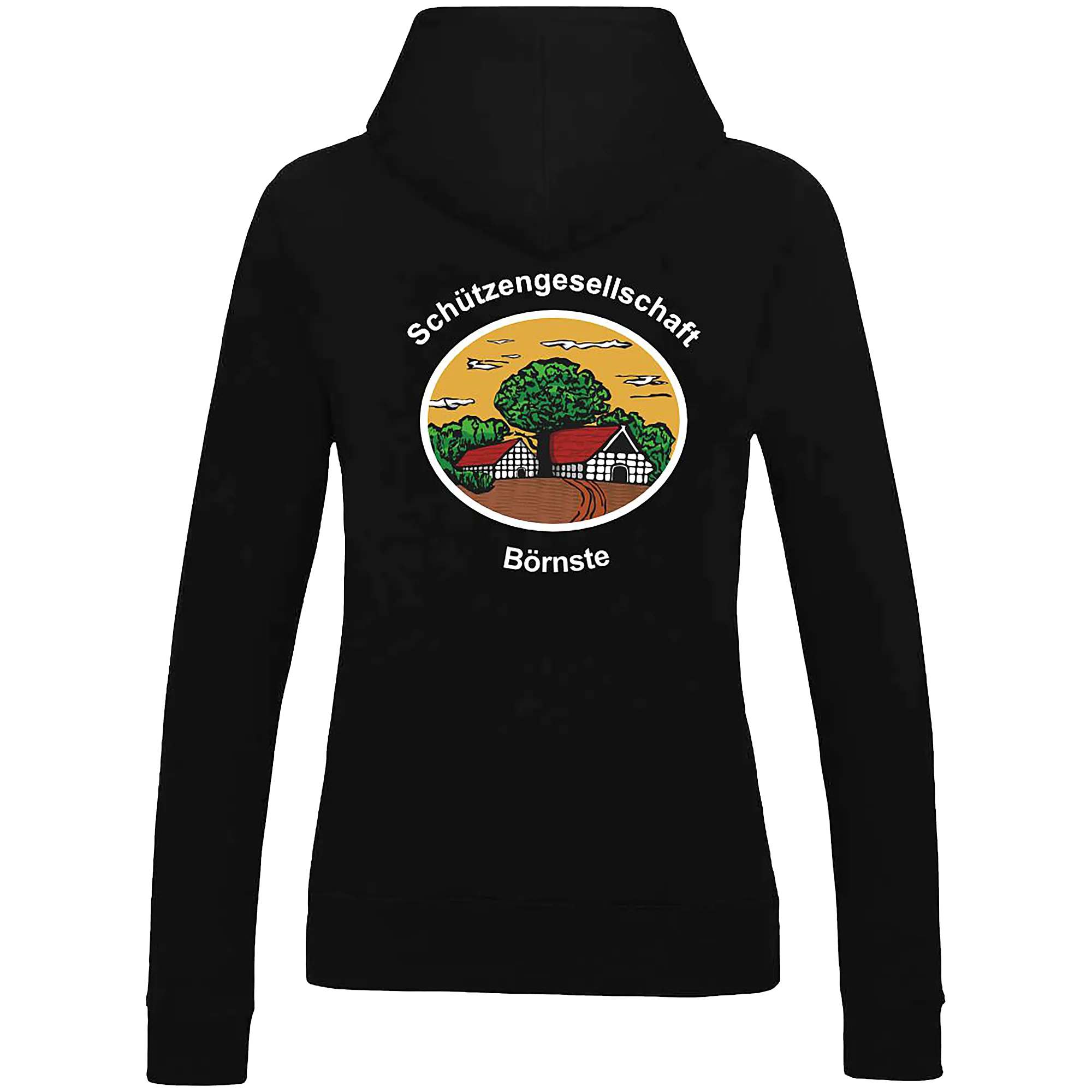 BIGTIME Schützen Börnste | Hoodie Damen schwarz Rücken