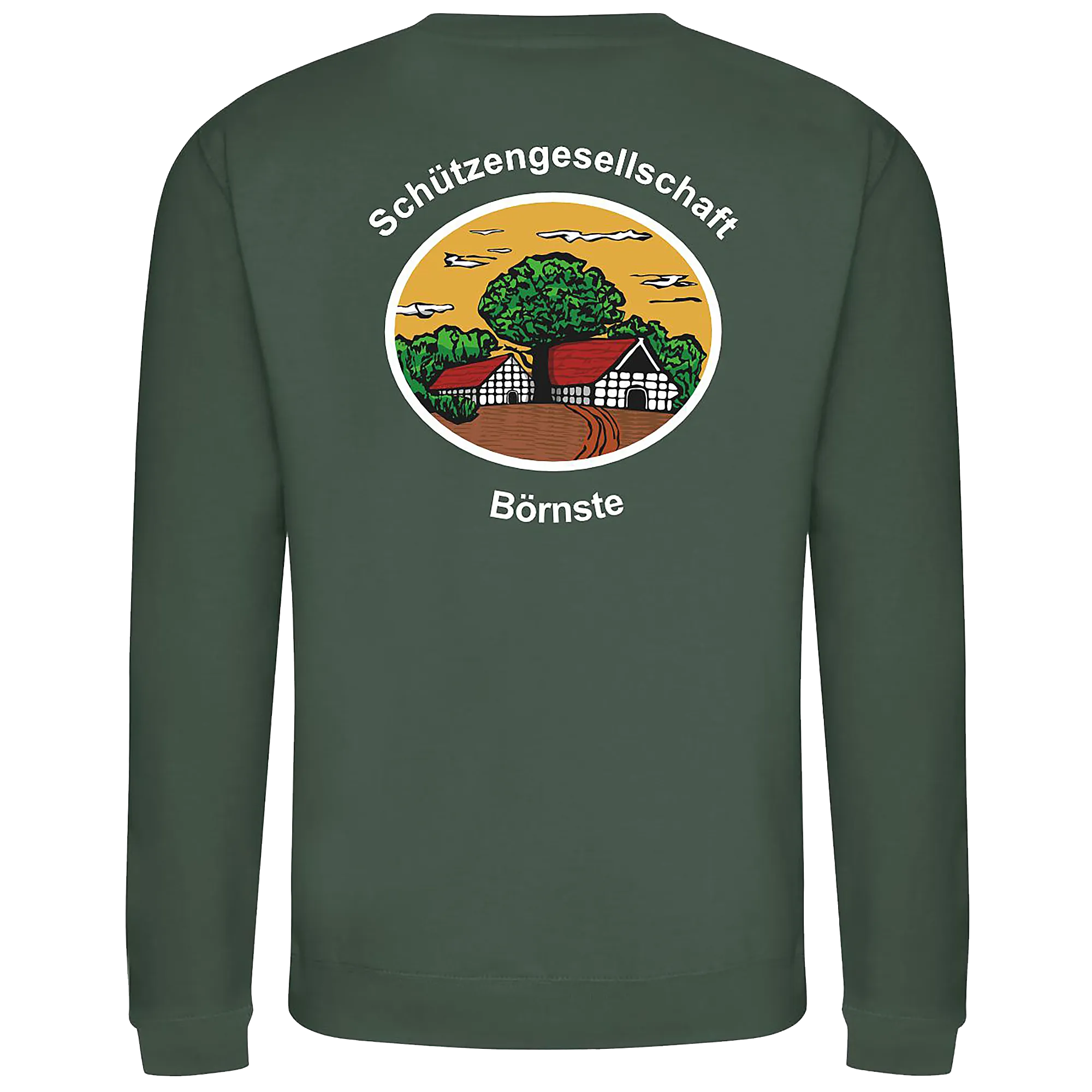BIGTIME Schützen Börnste | Sweatshirt grün Unisex Rücken