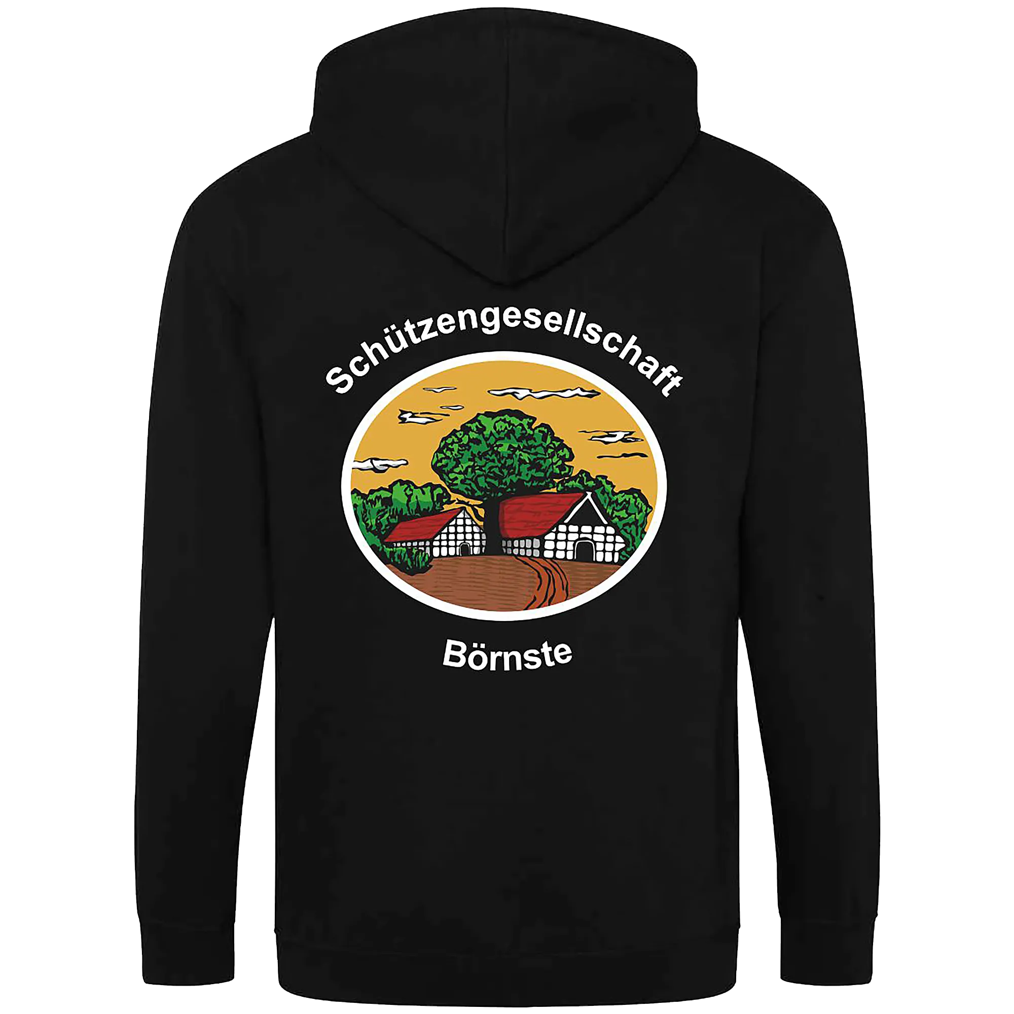 BIGTIME Schützen Börnste | Zip-Jacke Herren schwarz Rücken #farbe_schwarz