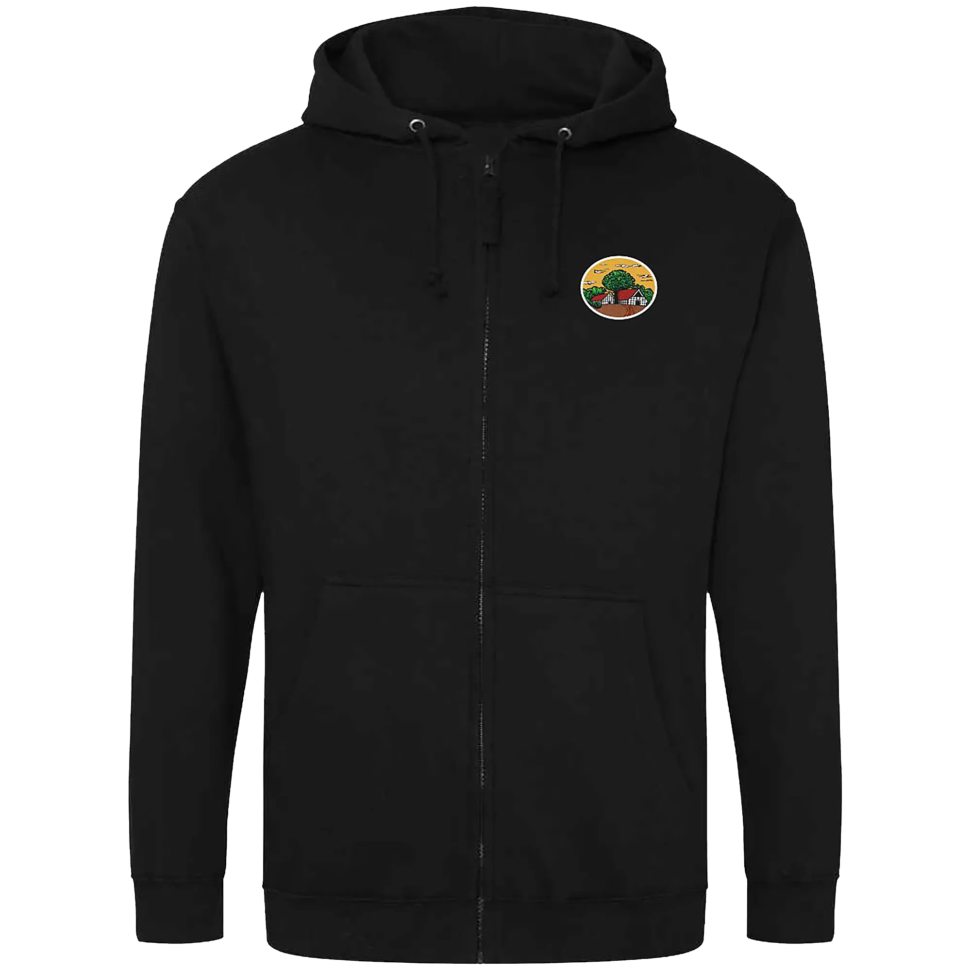 BIGTIME Schützen Börnste | Zip-Jacke Herren schwarz Front #farbe_schwarz