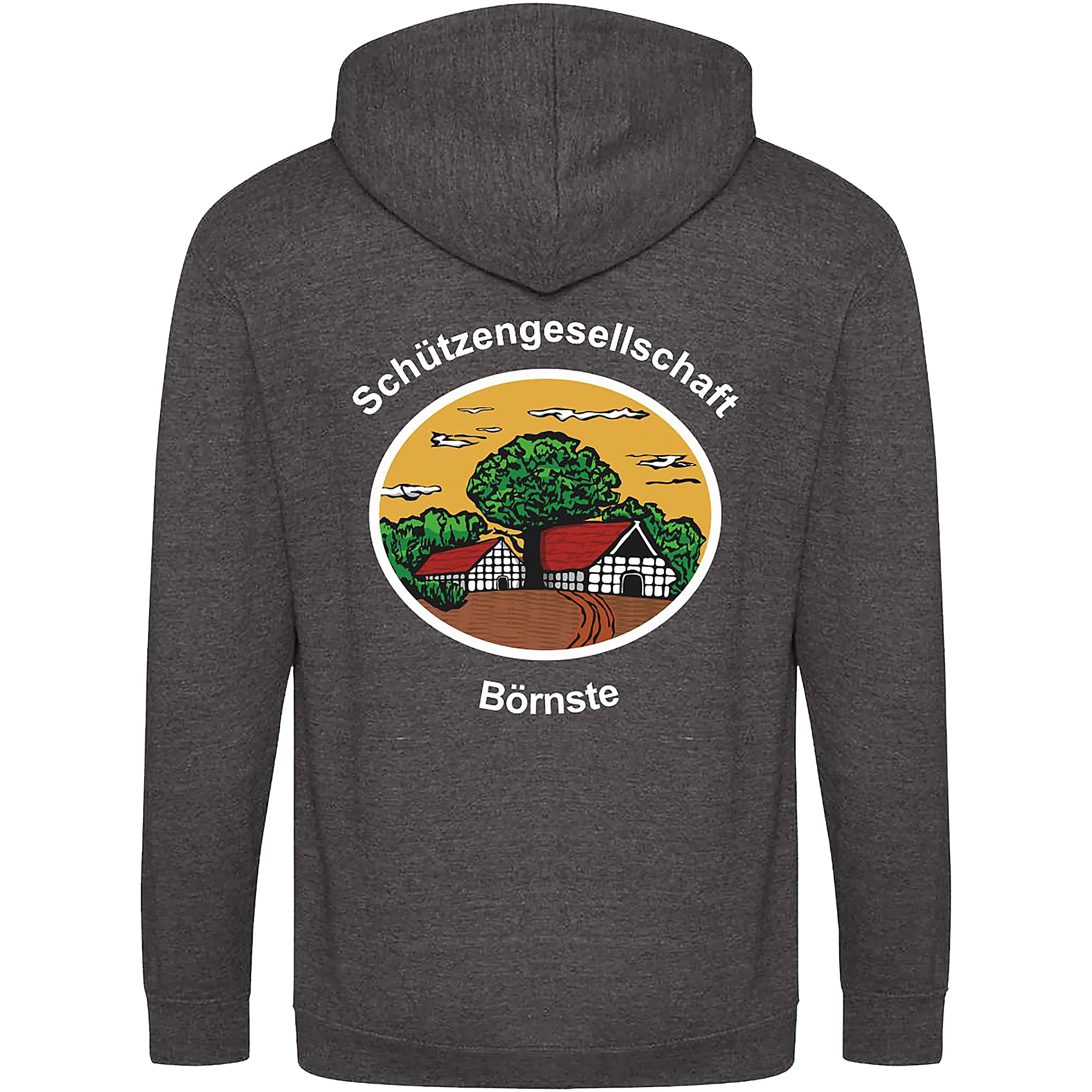 BIGTIME Schützen Börnste | Zip-Jacke Unisex grau Rücken #farbe_grau
