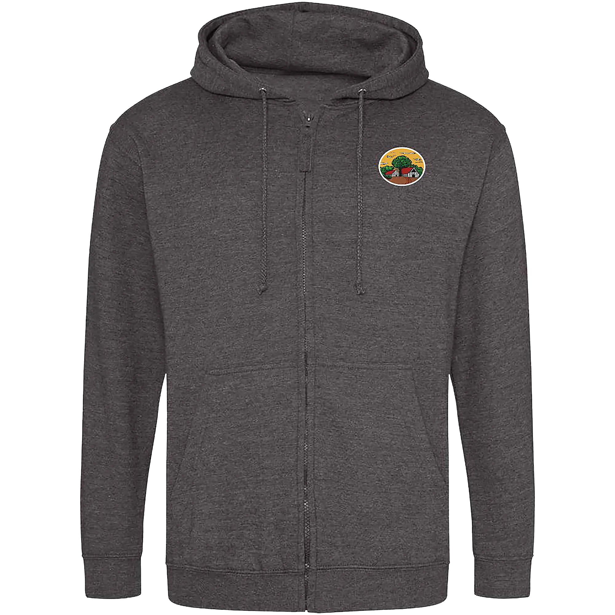 BIGTIME Schützen Börnste | Zip-Jacke Unisex grau Front #farbe_grau