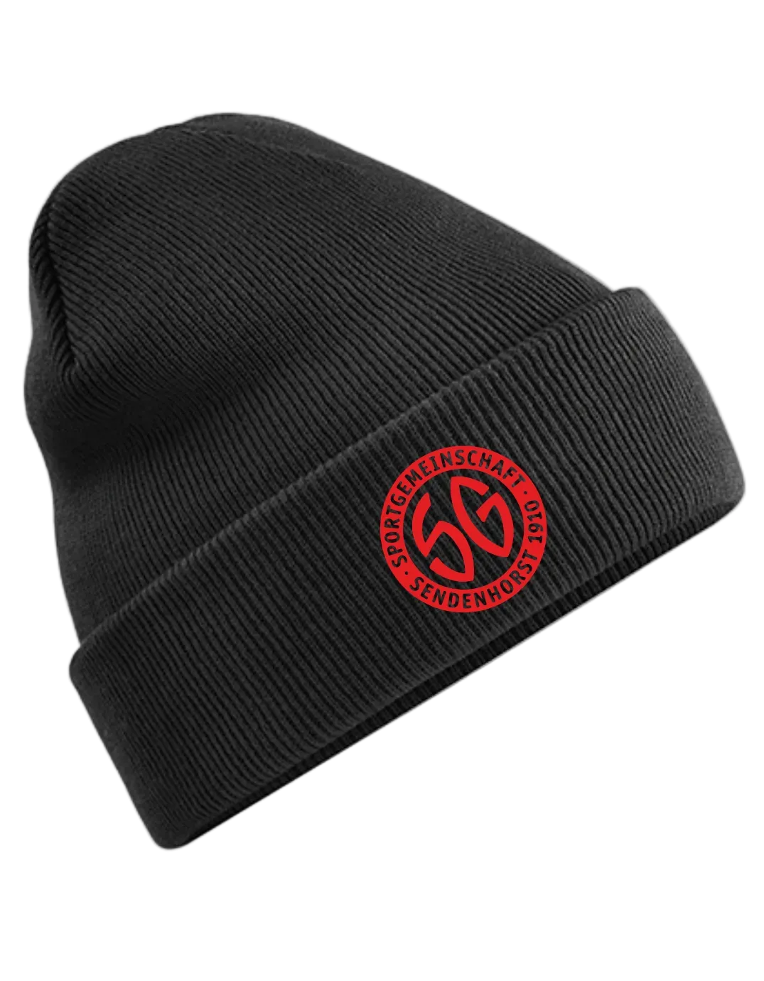 BIGTIME SG Sendenhorst Beanie, bestickt schwarz Front #farbe_schwarz