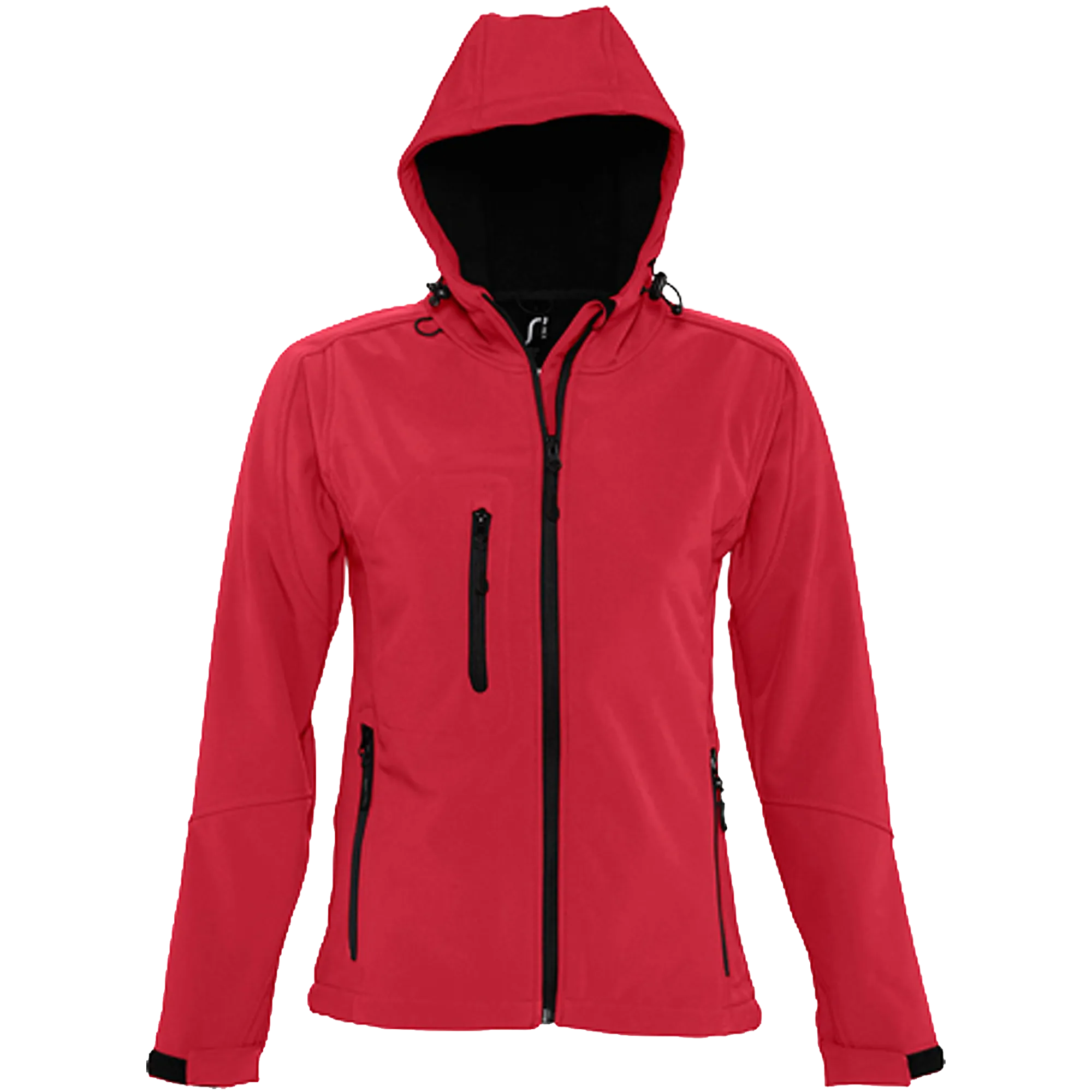 SOL´S Hooded Softshell Jacket Replay Damen Pepper Red Front