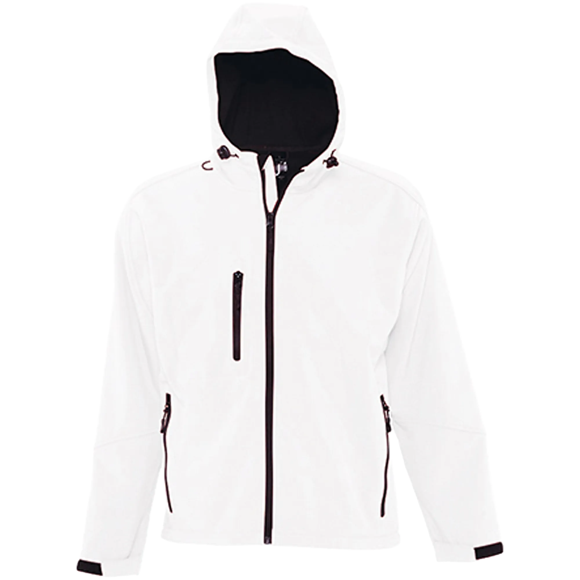 SOL´S Hooded Softshell Jacket Replay Herren White Front