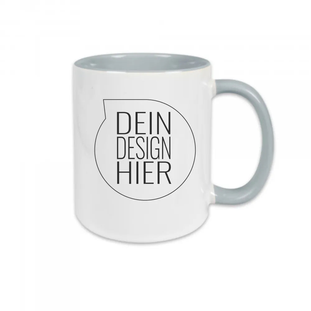 IVM Tasse 2-farbig, Grau, Henkel & Innen inkl. individuellem Druck