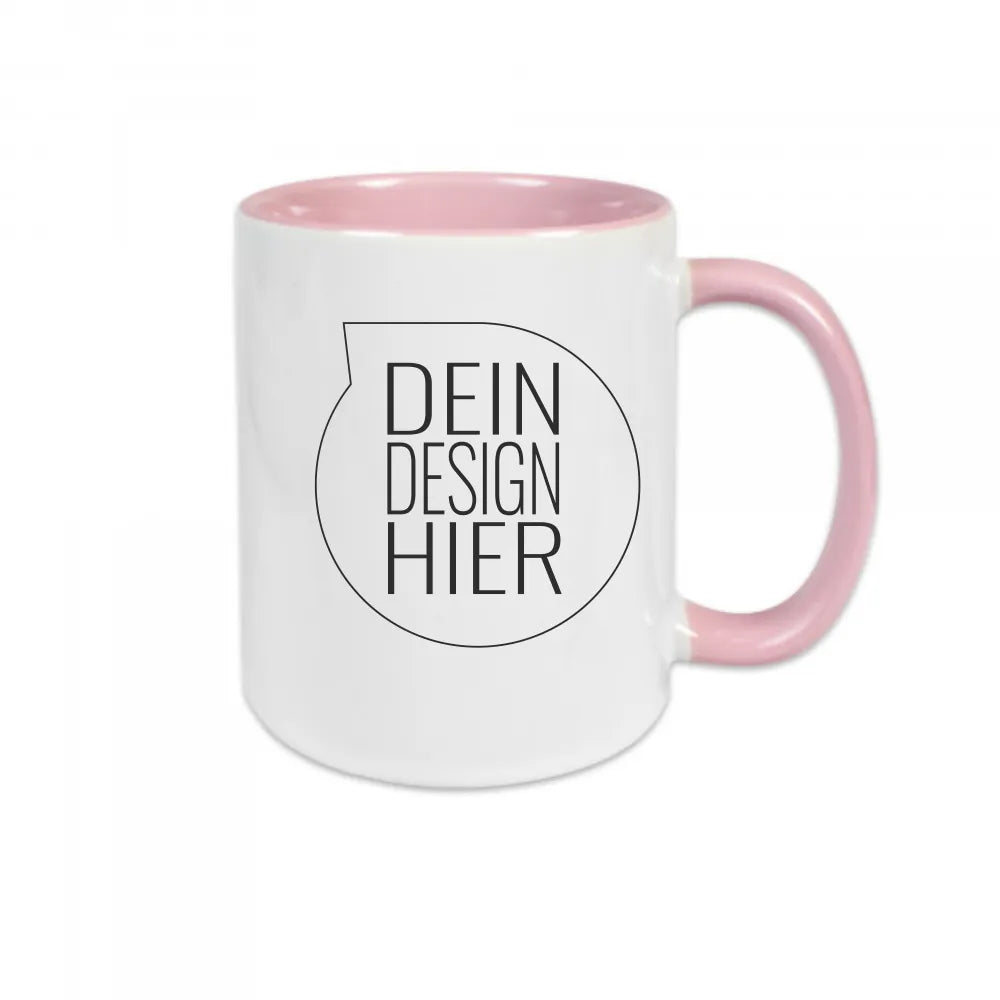 IVM Tasse 2-farbig, Rosa, Henkel & Innen inkl. individuellem Druck