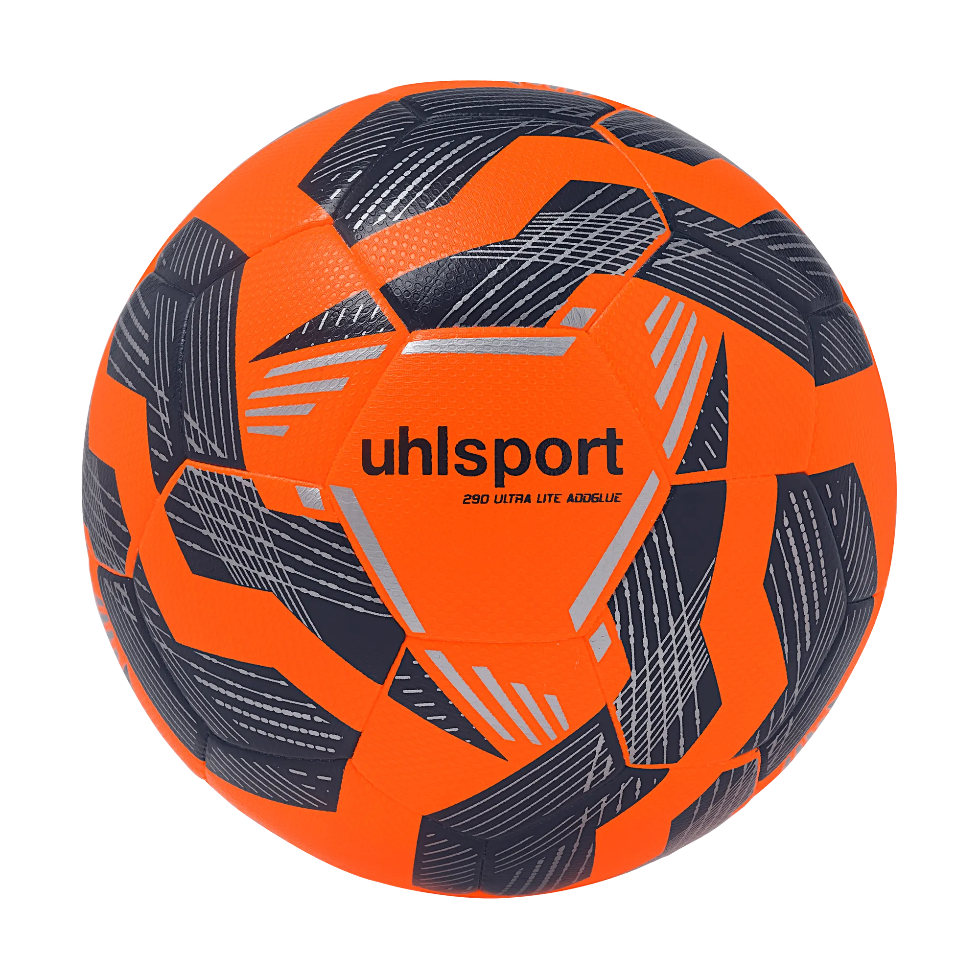 uhlsport Fußball 290 Ultra Lite Addglue Unisex fluo-orange-marine-silber Front #farbe_fluo-orange-marine-silber