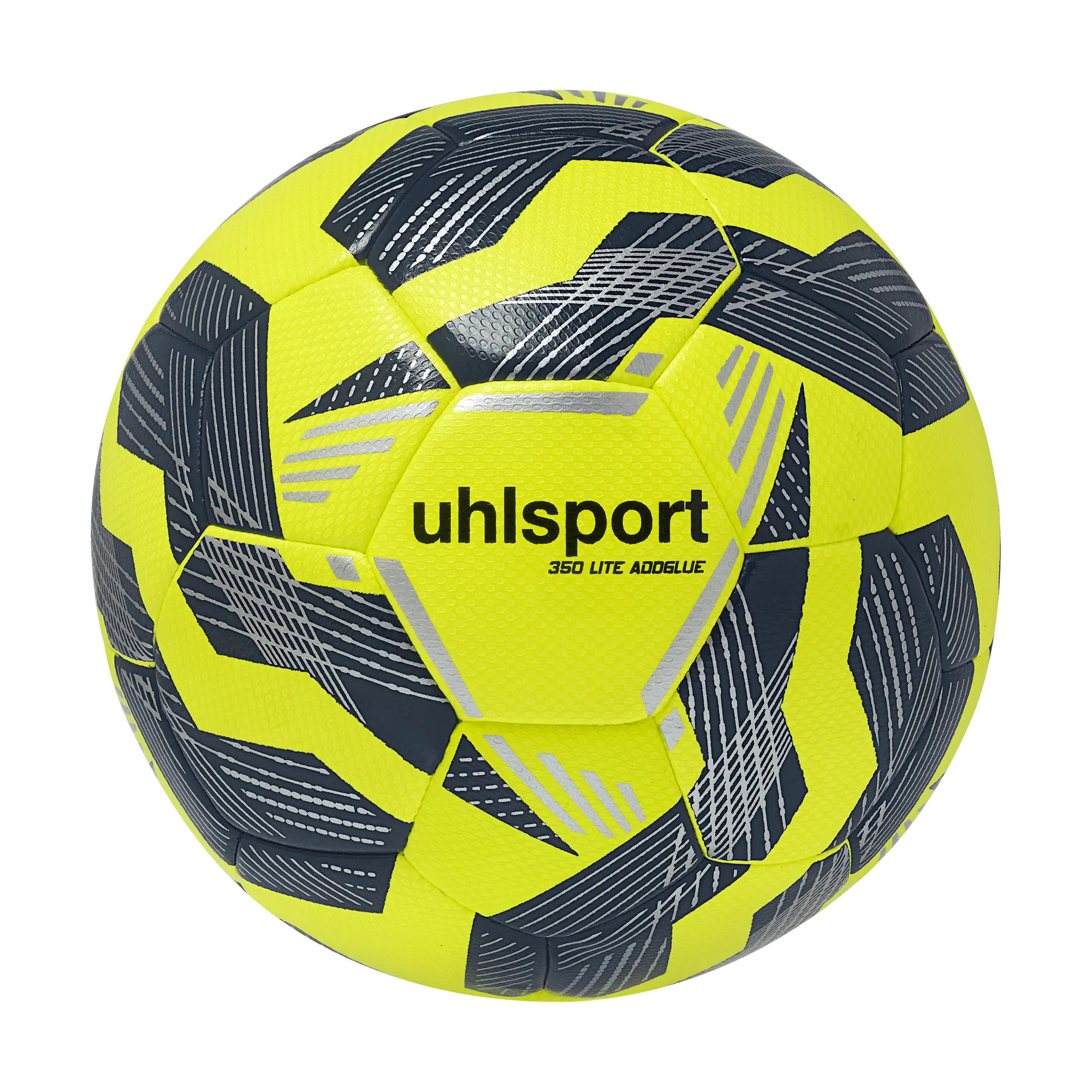 uhlsport Fußball 350 Lite Addglue Unisex fluo-gelb-marine-silber Front #farbe_fluo-gelb-marine-silber