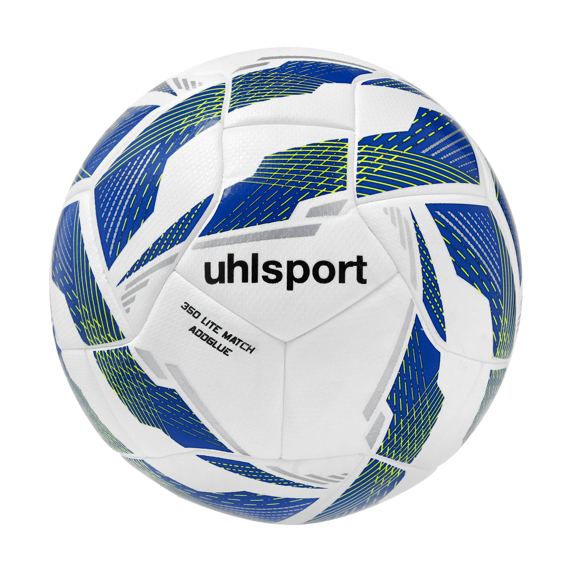 uhlsport Fußball 350 Lite Match Addglue Unisex weiss-royal-fluo-gelb Front #farbe_weiss-royal-fluo-gelb
