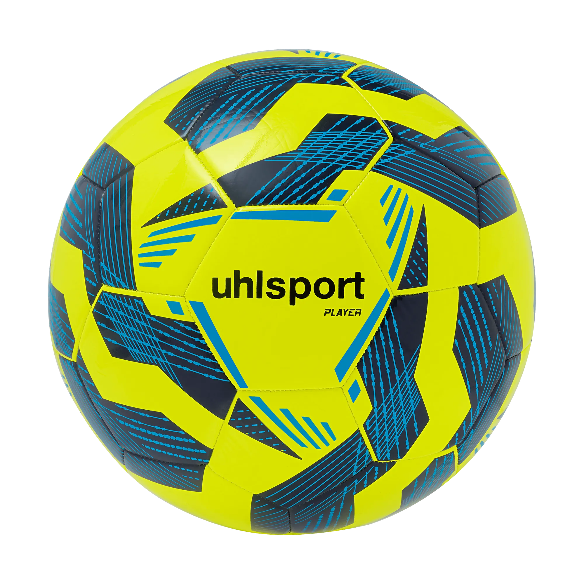 uhlsport Fußball Player Unisex fluo-gelb-marine-cyan Front #farbe_fluo-gelb-marine-cyan