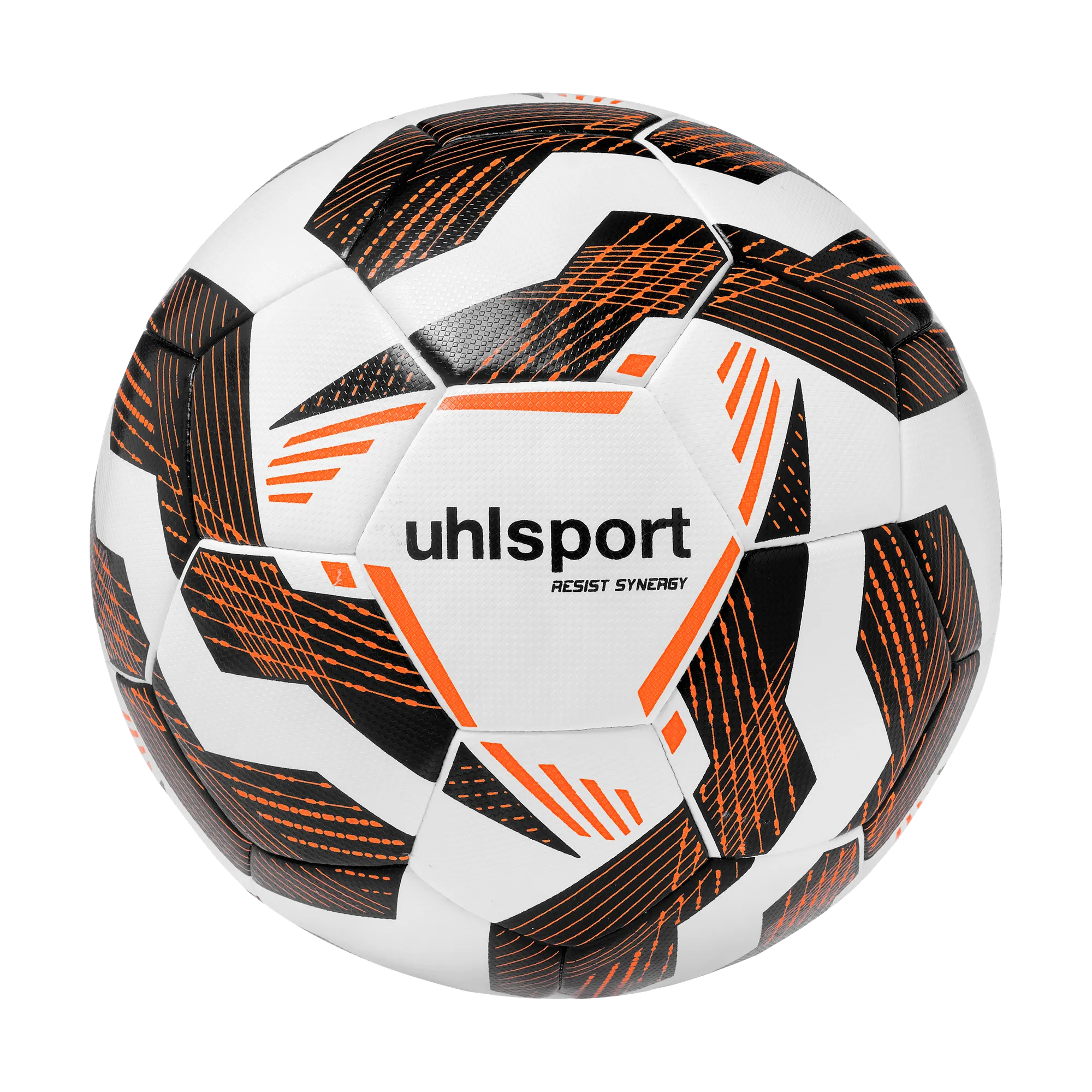 uhlsport Fußball Resist Synergy Unisex weiss-schwarz-fluo-orange Front #farbe_weiss-schwarz-fluo-orange