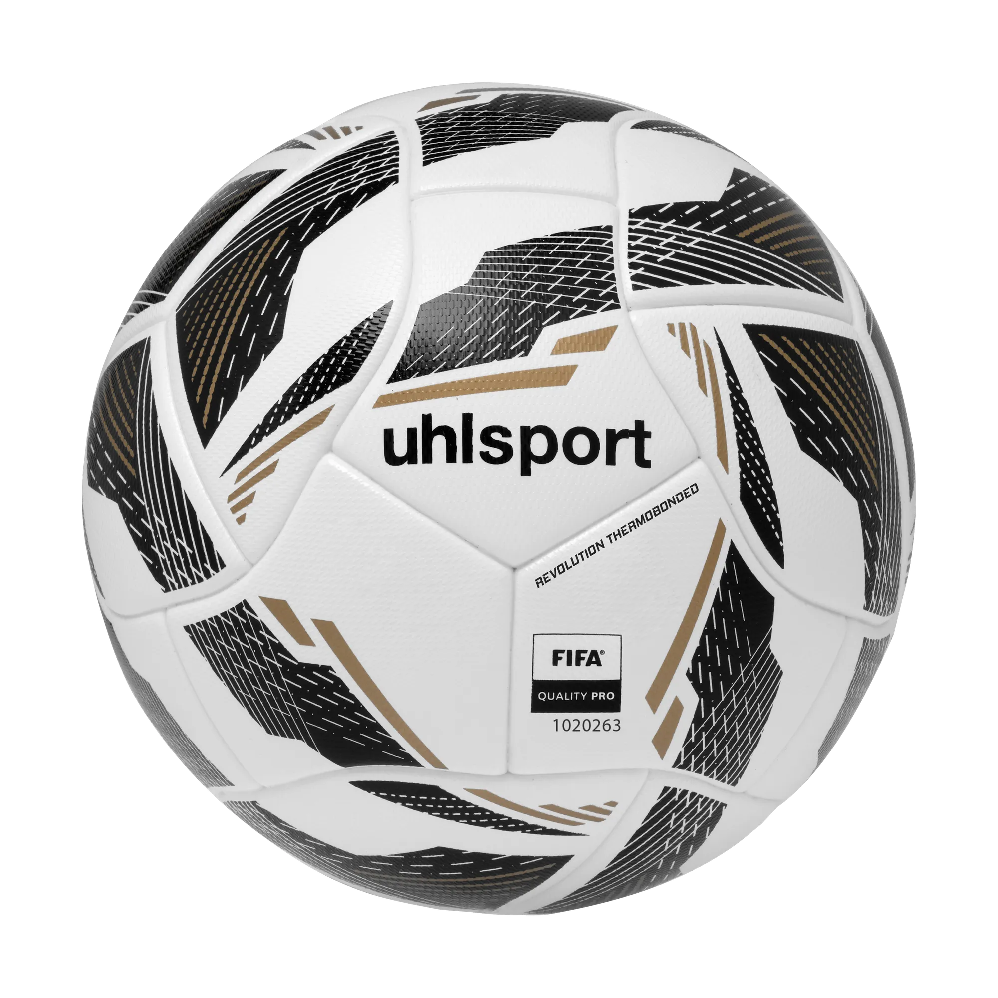uhlsport Fußball Revolution Thermobonded Unisex weiss-schwarz-gold Front