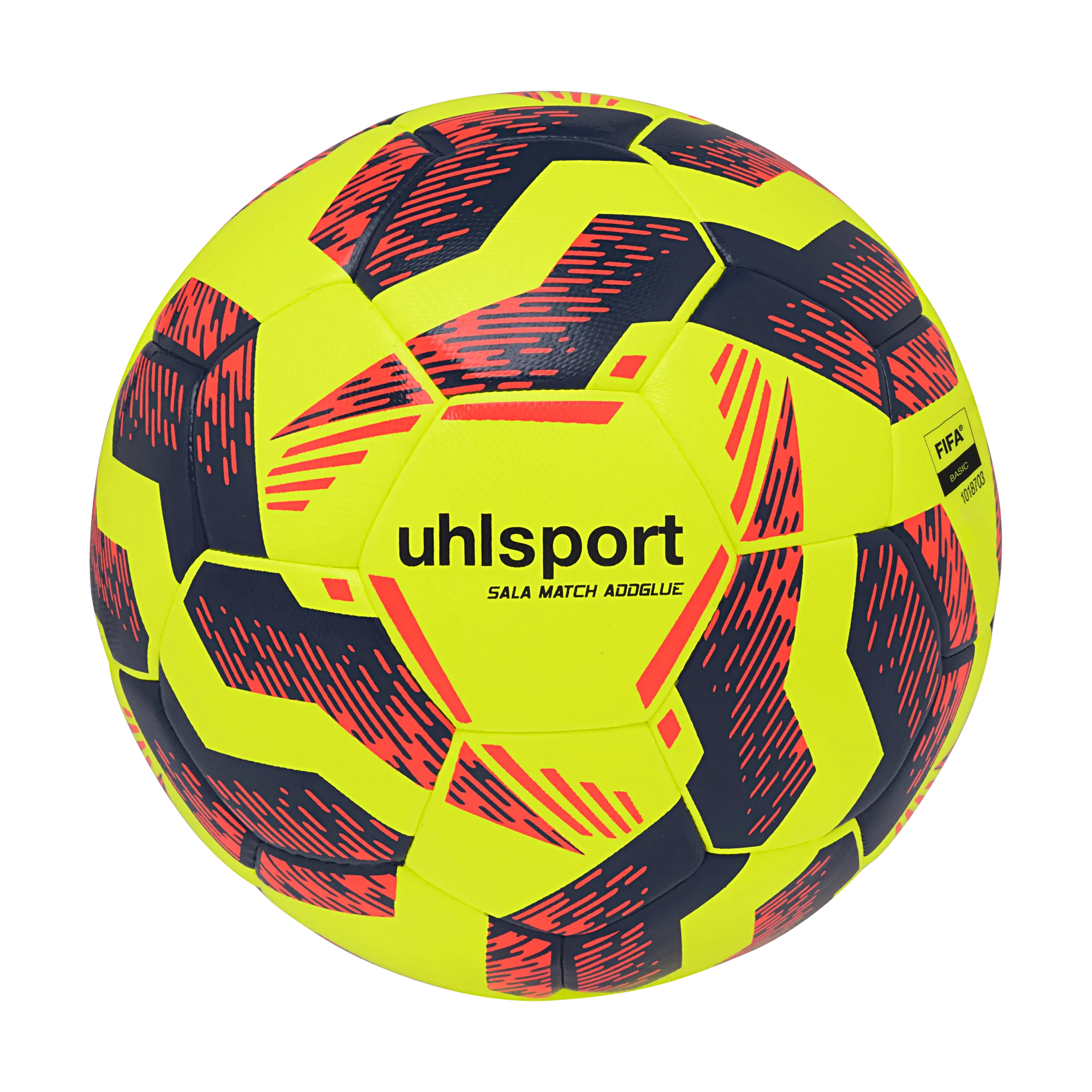 uhlsport Fußball Sala Match Addglue Unisex fluo-gelb-marine-fluo-rot Front #farbe_fluo-gelb-marine-fluo-rot