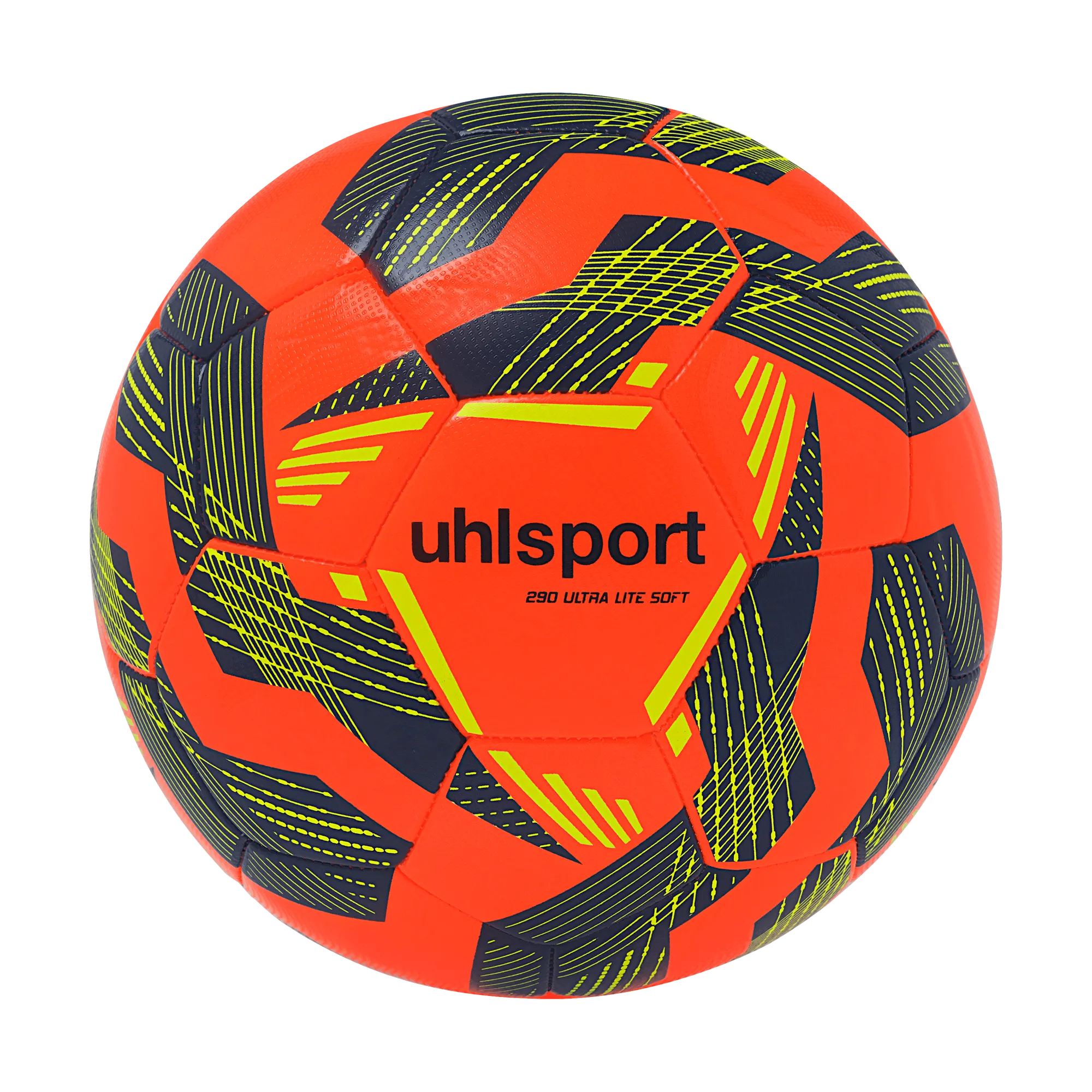 uhlsport Fußball Ultra Lite Soft 290 Unisex fluo-orange-marine-fluo-gelb Front #farbe_fluo-orange-marine-fluo-gelb