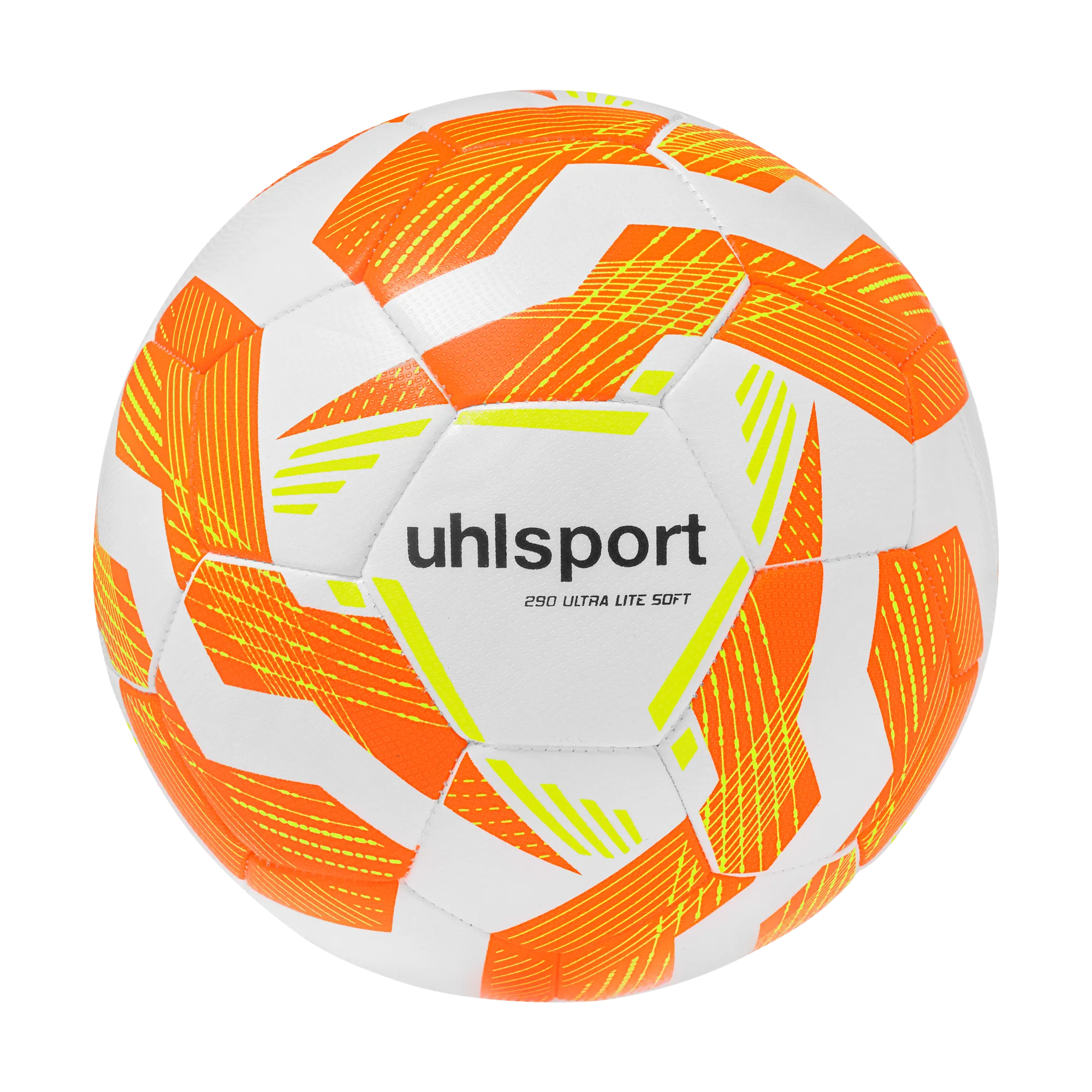 uhlsport Fußball Ultra Lite Soft 290 Unisex weiss-fluo-orange-fluo-gelb Front #farbe_weiss-fluo-orange-fluo-gelb