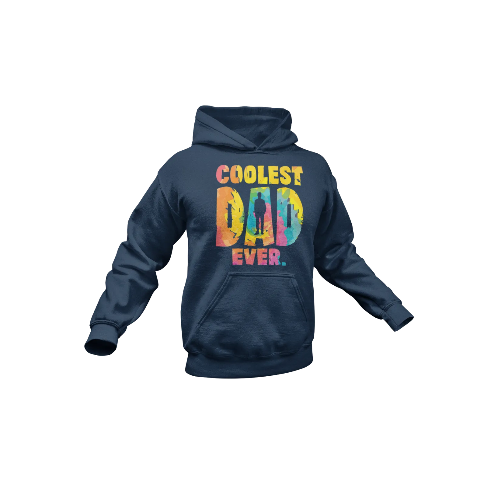 BIGTIME Vatertag Coolest Dad Ever Hoodie Unisex Navyblau Front