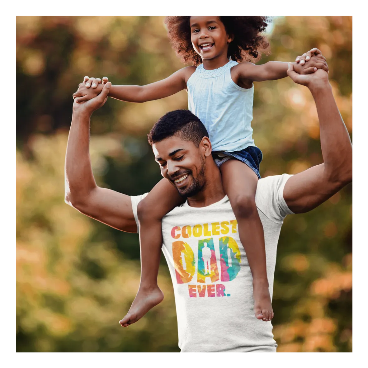 BIGTIME Vatertag Coolest Dad Ever T-Shirt Unisex Weiß Front