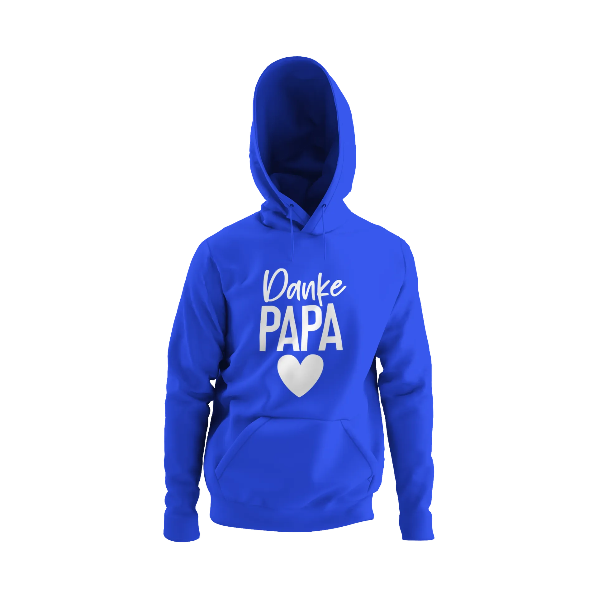BIGTIME Vatertag Danke Papa Hoodie Unisex Royalblau Front #farbe_royalblau