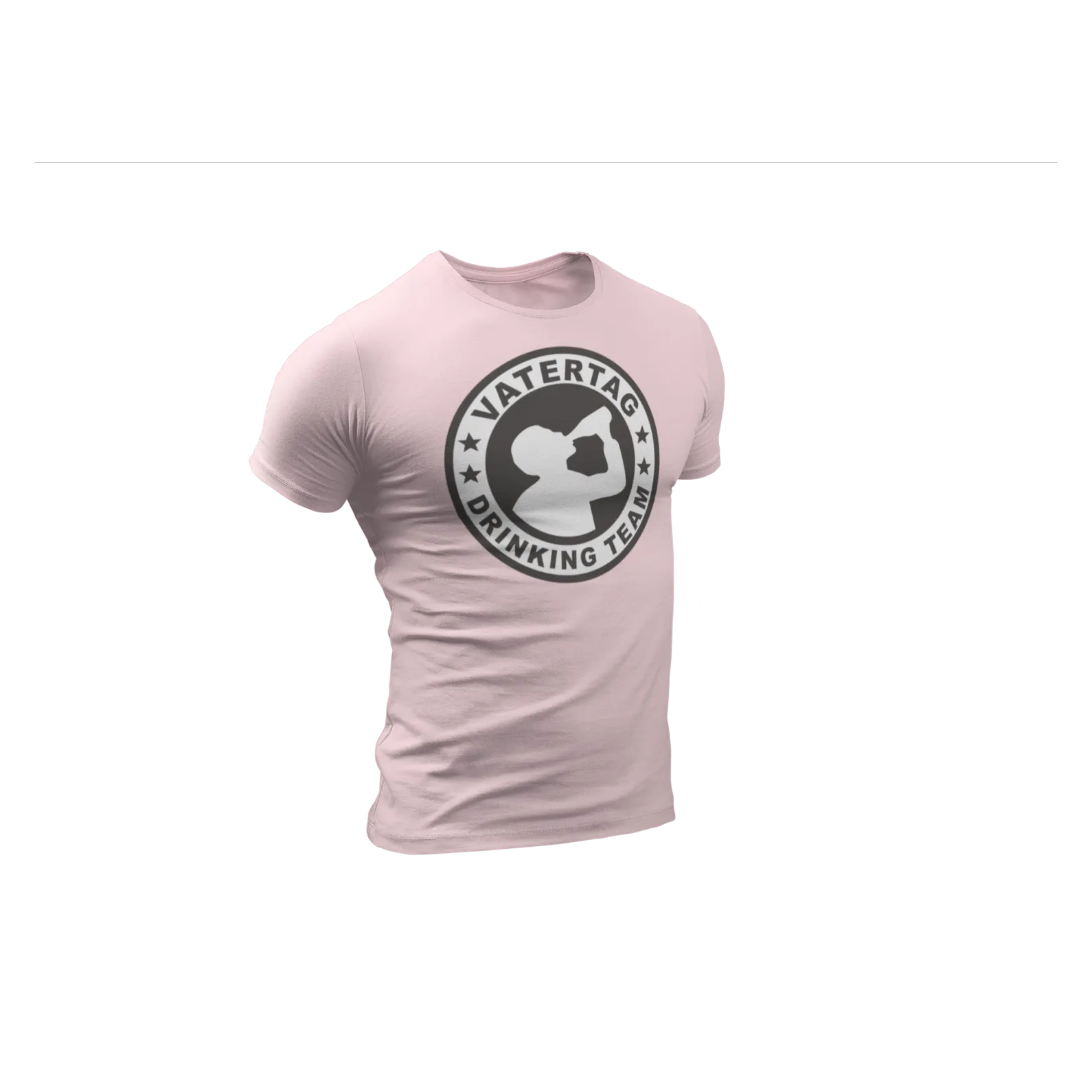 BIGTIME Vatertag Drinking Team T-Shirt Unisex Rosa Front