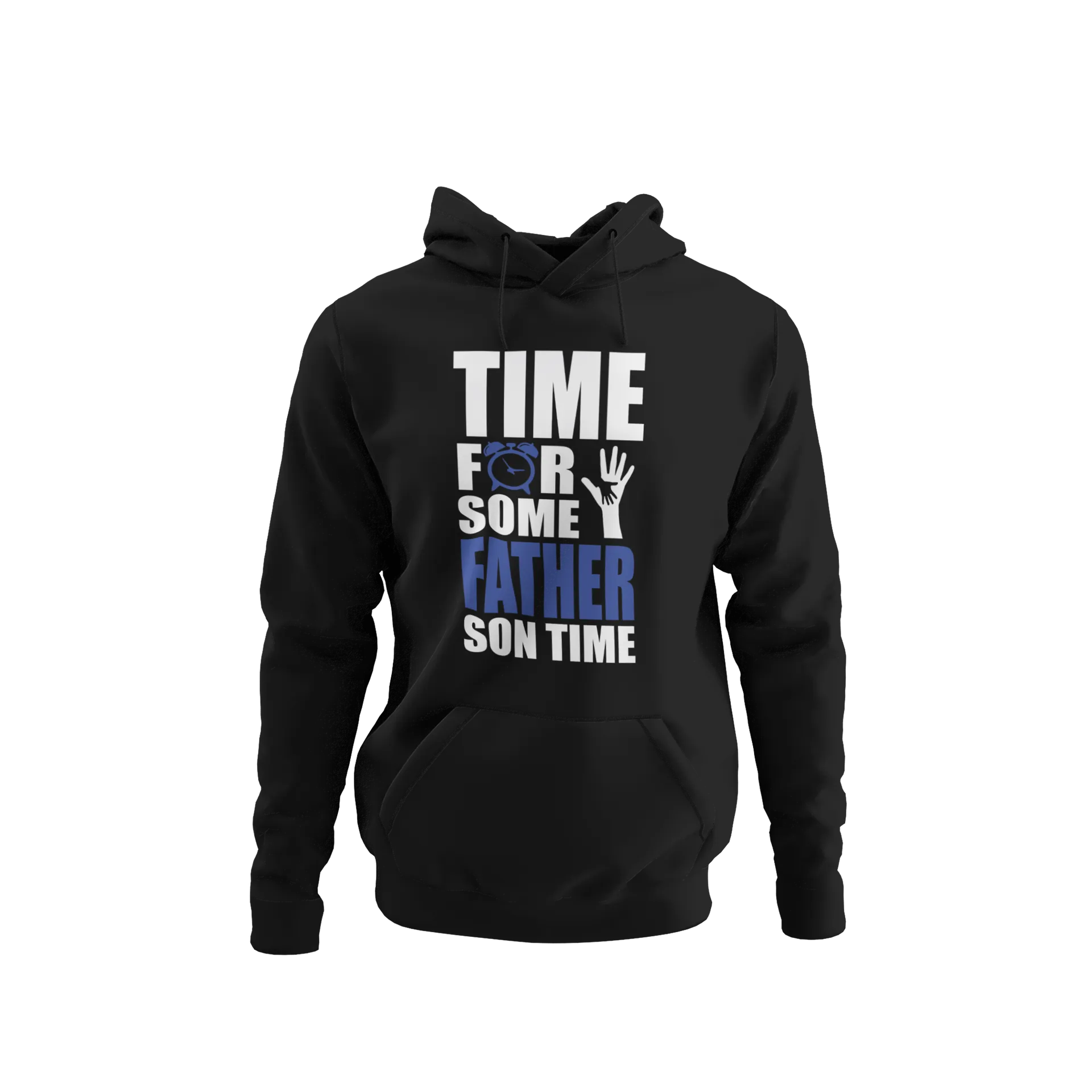 BIGTIME Vatertag Father Son Time Hoodie Kinder Schwarz Front #farbe_schwarz