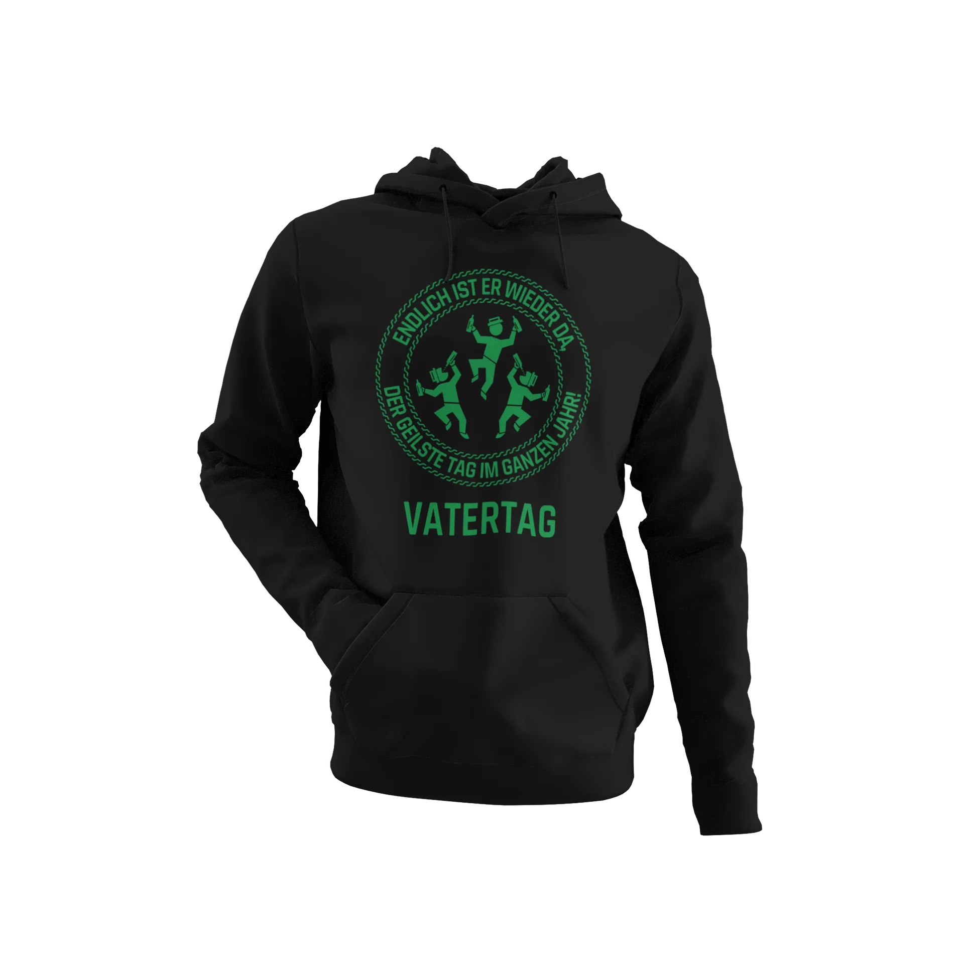 BIGTIME Vatertag Geilste Tag im ganzen Jahr - Vatertag Hoodie Unisex Schwarz Front #farbe_schwarz