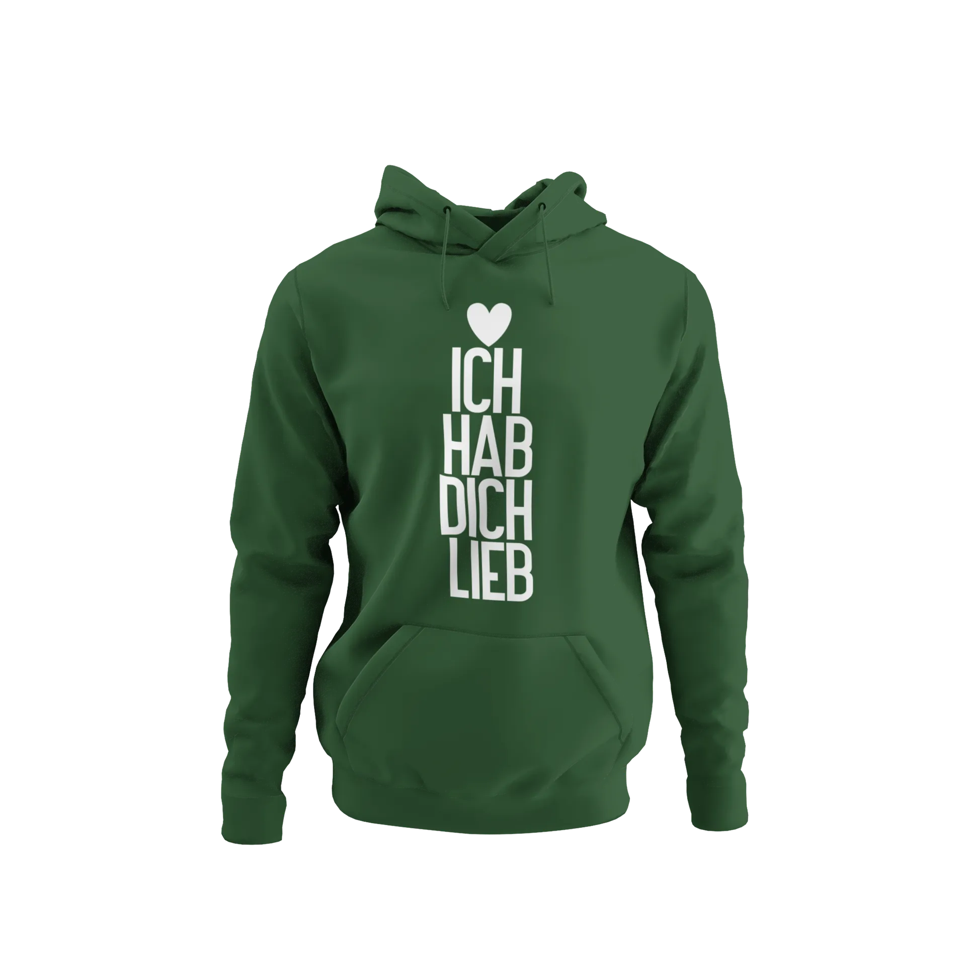 BIGTIME Vatertag Ich hab dich lieb Hoodie Kinder Dunkelgrün Front #farbe_dunkelgruen