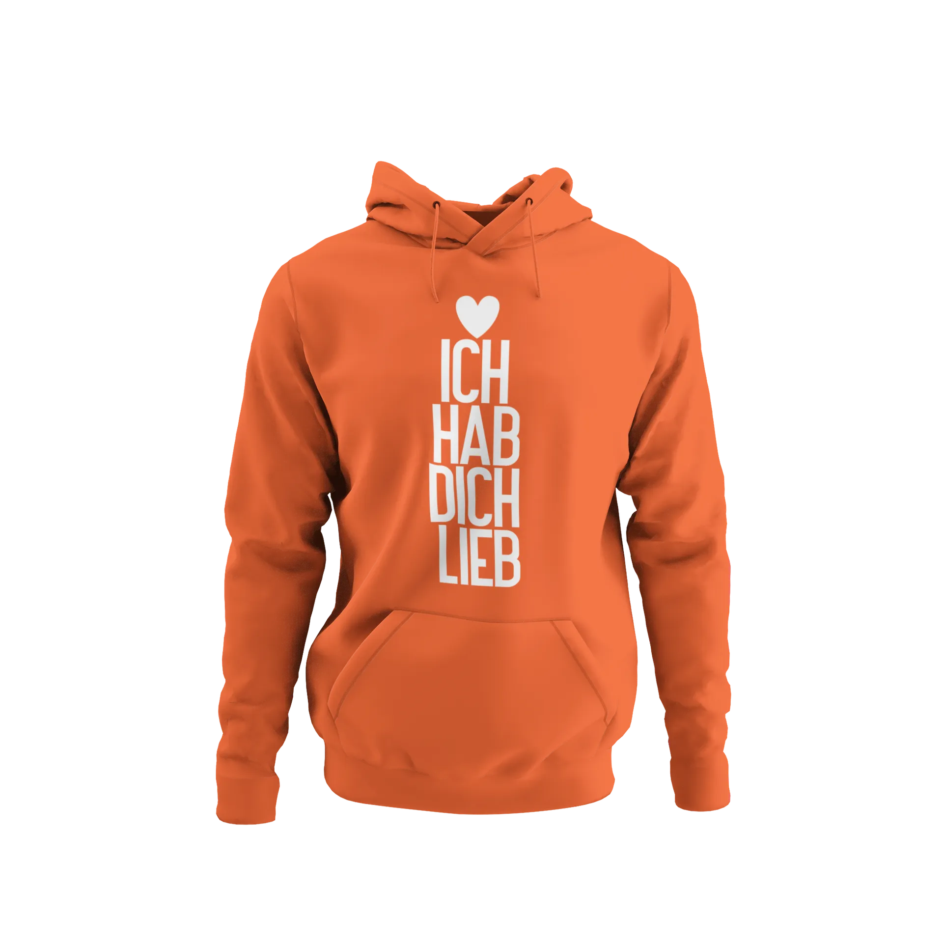 BIGTIME Vatertag Ich hab dich lieb Hoodie Kinder Orange Front