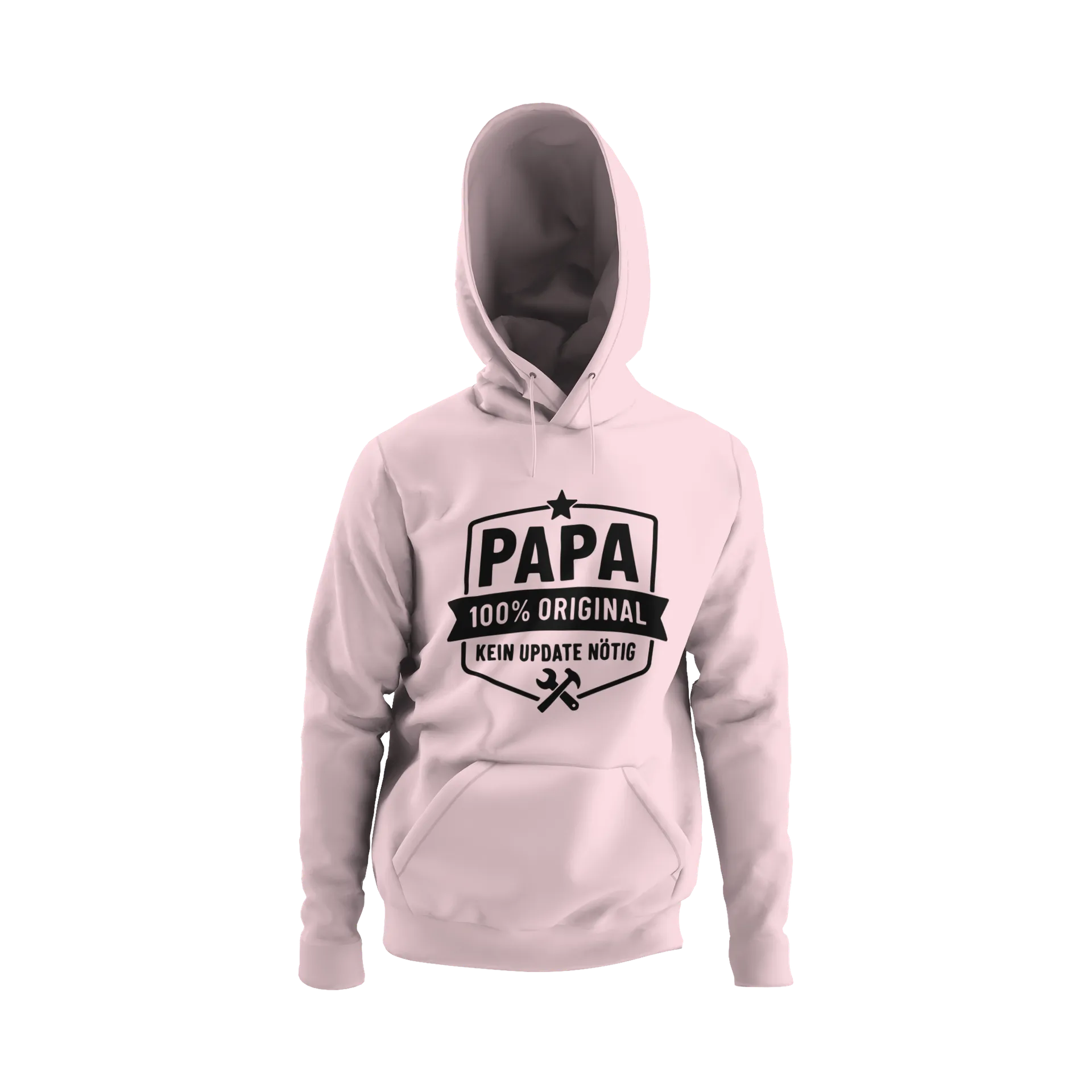 BIGTIME Vatertag Papa 100% Original Hoodie Unisex Rosa Front #farbe_rosa