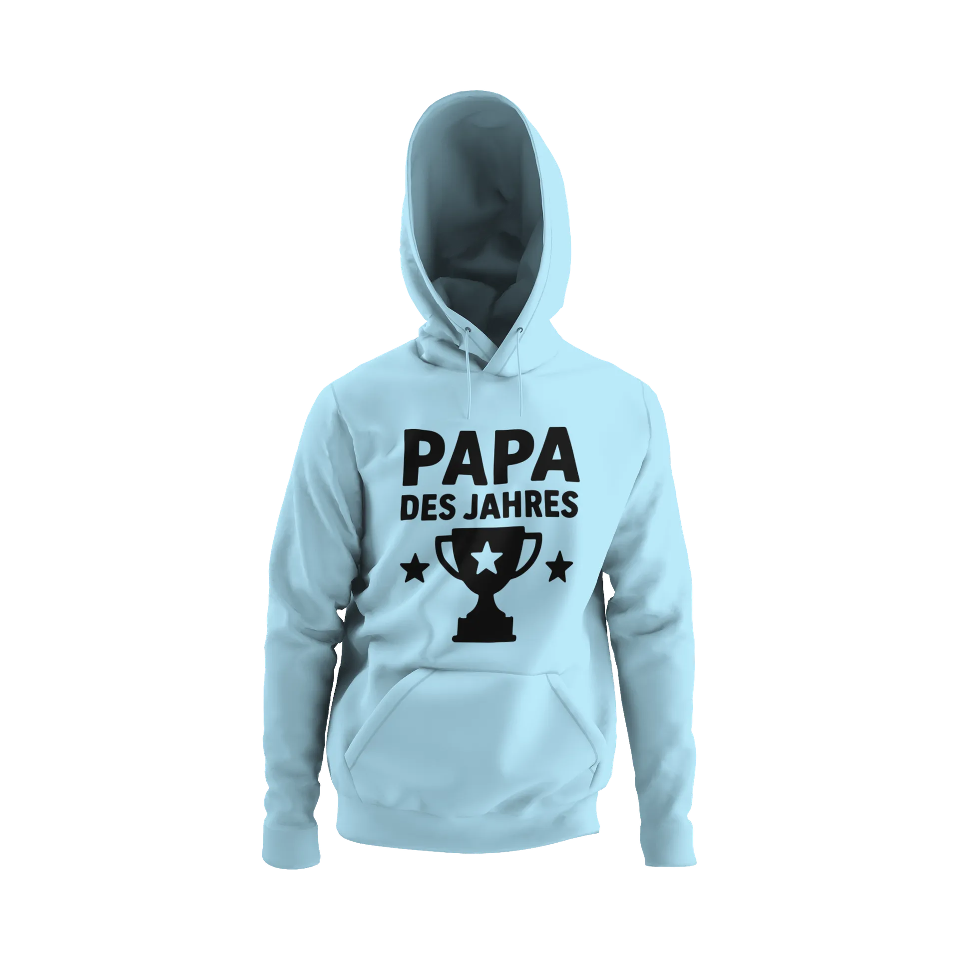BIGTIME Vatertag Papa des Jahres Hoodie Unisex Himmelblau Front #farbe_himmelblau