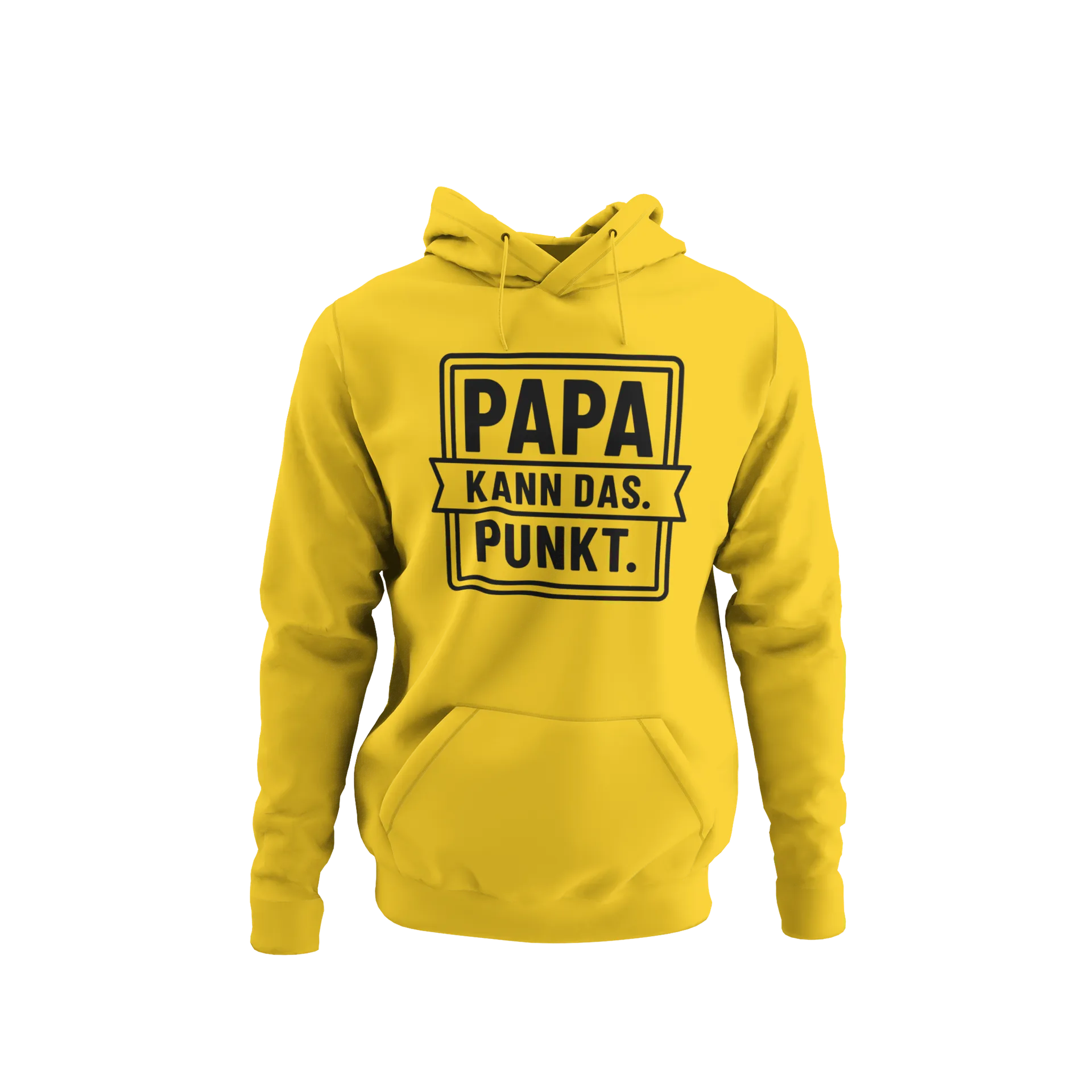 BIGTIME Vatertag Papa kann das Hoodie Kinder Gelb Front #farbe_gelb