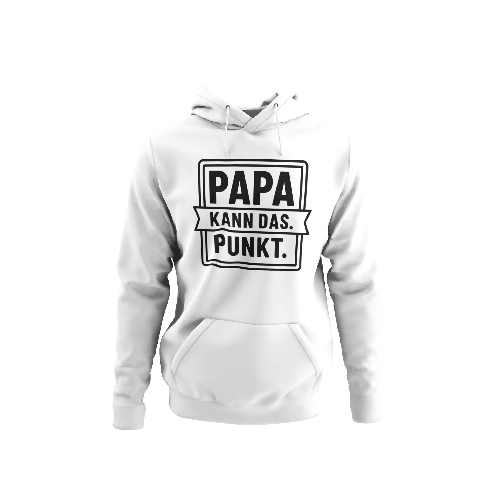 BIGTIME Vatertag Papa kann das Hoodie Kinder Weiß Front