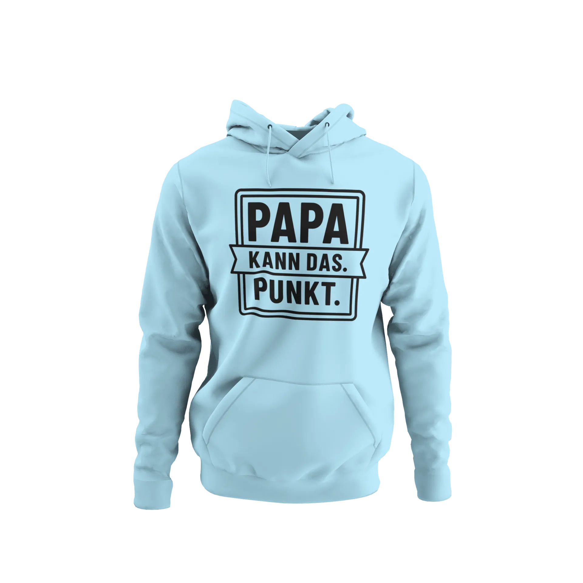BIGTIME Vatertag Papa kann das Hoodie Unisex Himmelblau Front #farbe_himmelblau